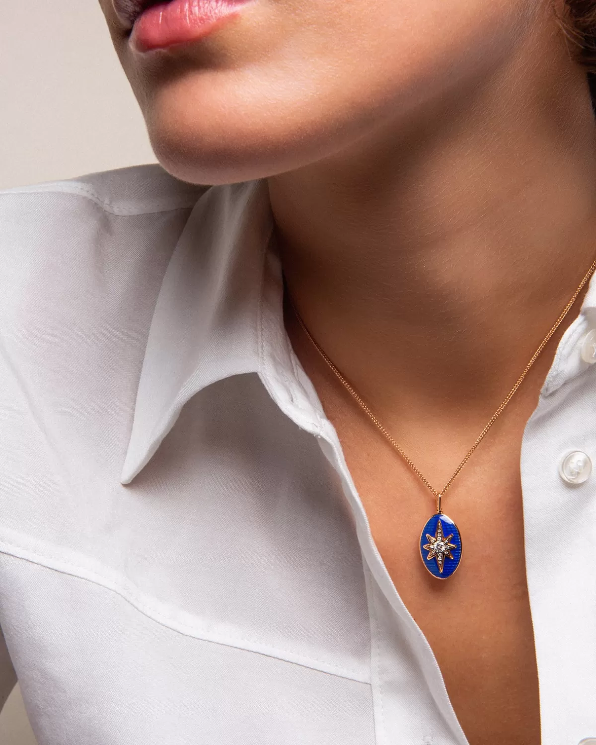 Selim Mouzannar Pendants-Aida Navy Blue Pendantdiamonds