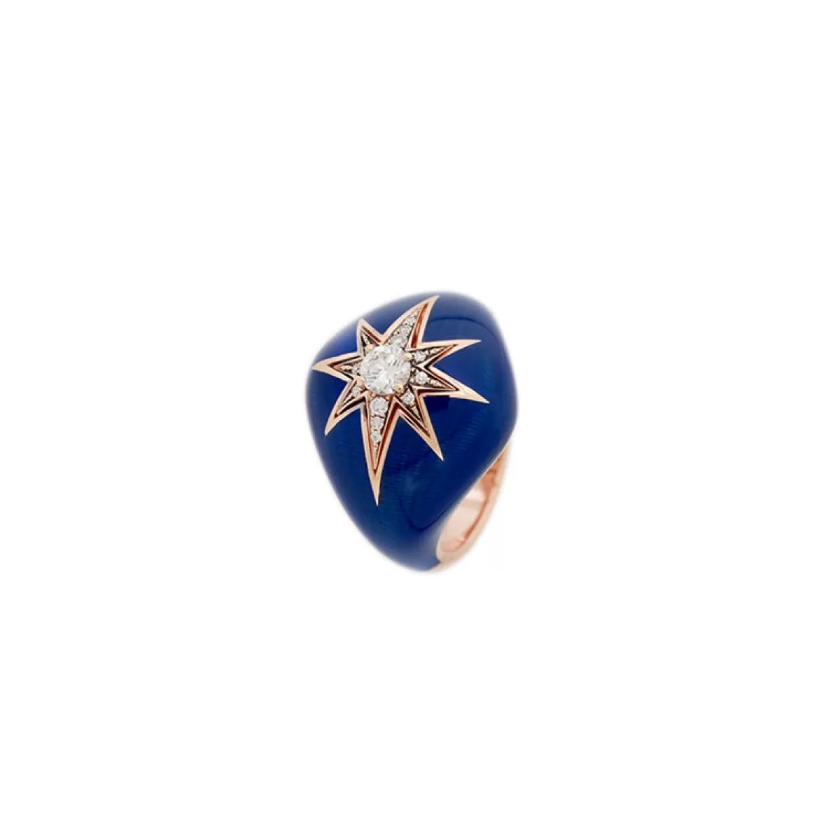 Selim Mouzannar Rings-Aida Navy Blue Pinky Ring Diamonds
