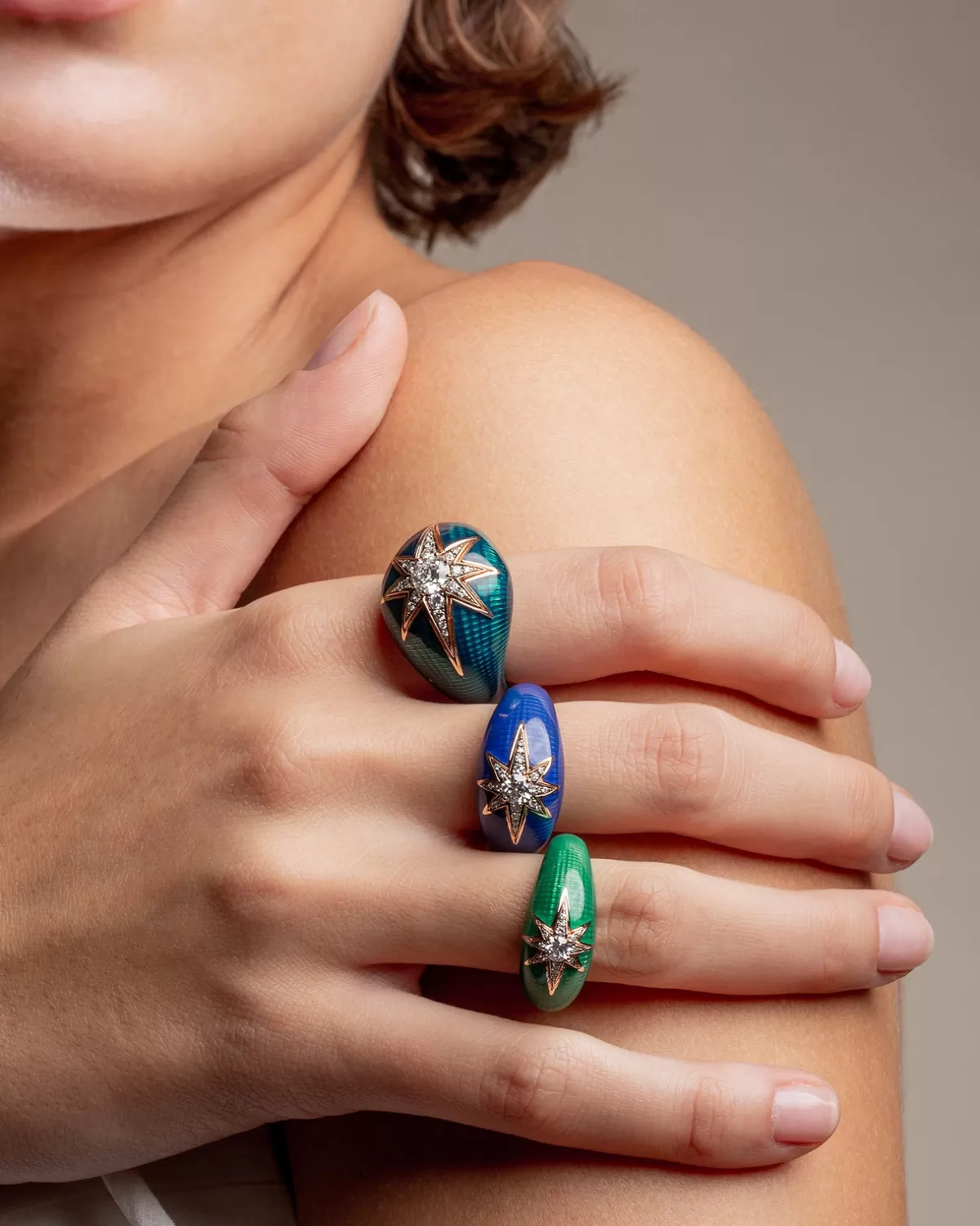 Selim Mouzannar Rings-Aida Navy Blue Ringdiamonds