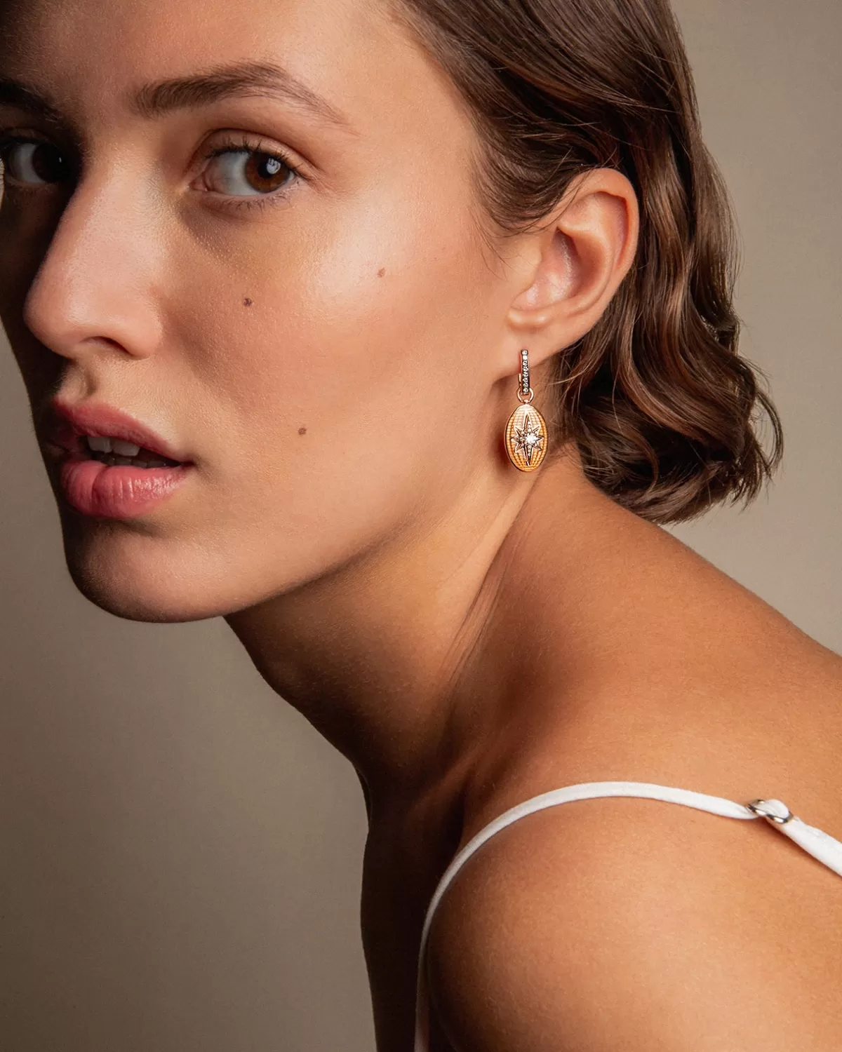 Selim Mouzannar Earrings-Aida Orange Earringdiamonds