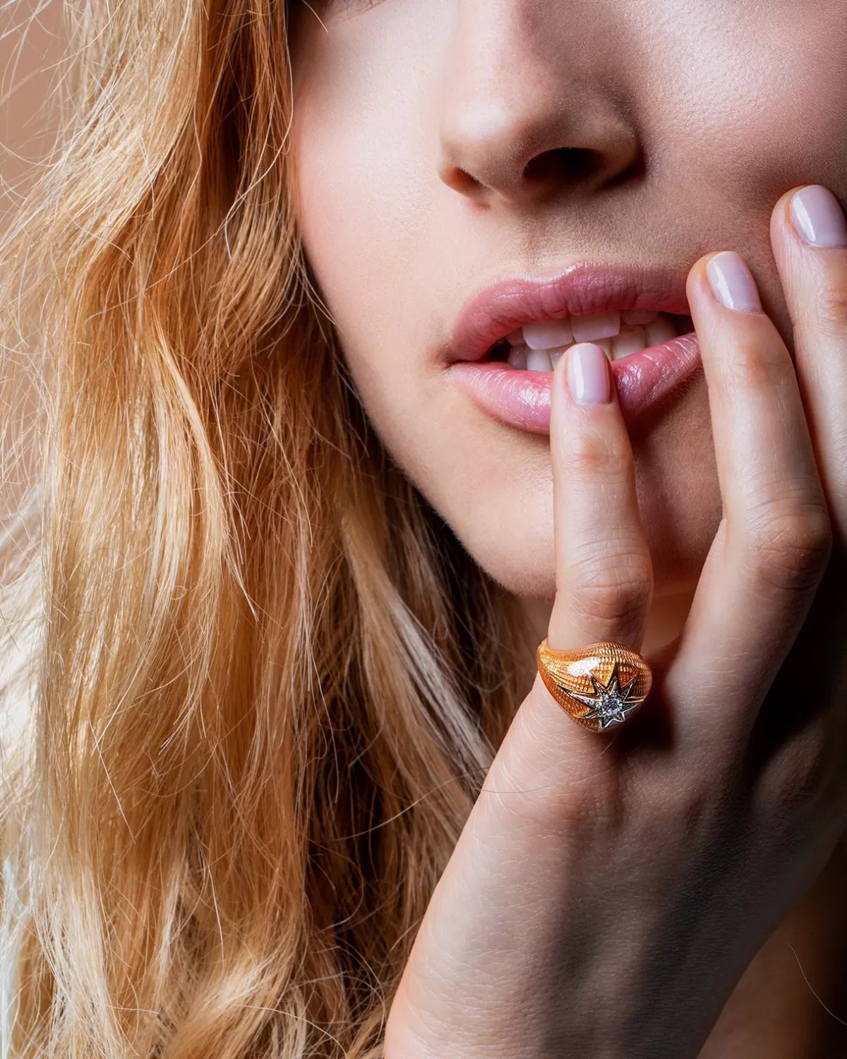 Selim Mouzannar Rings-Aida Orange Pinky Ringdiamonds
