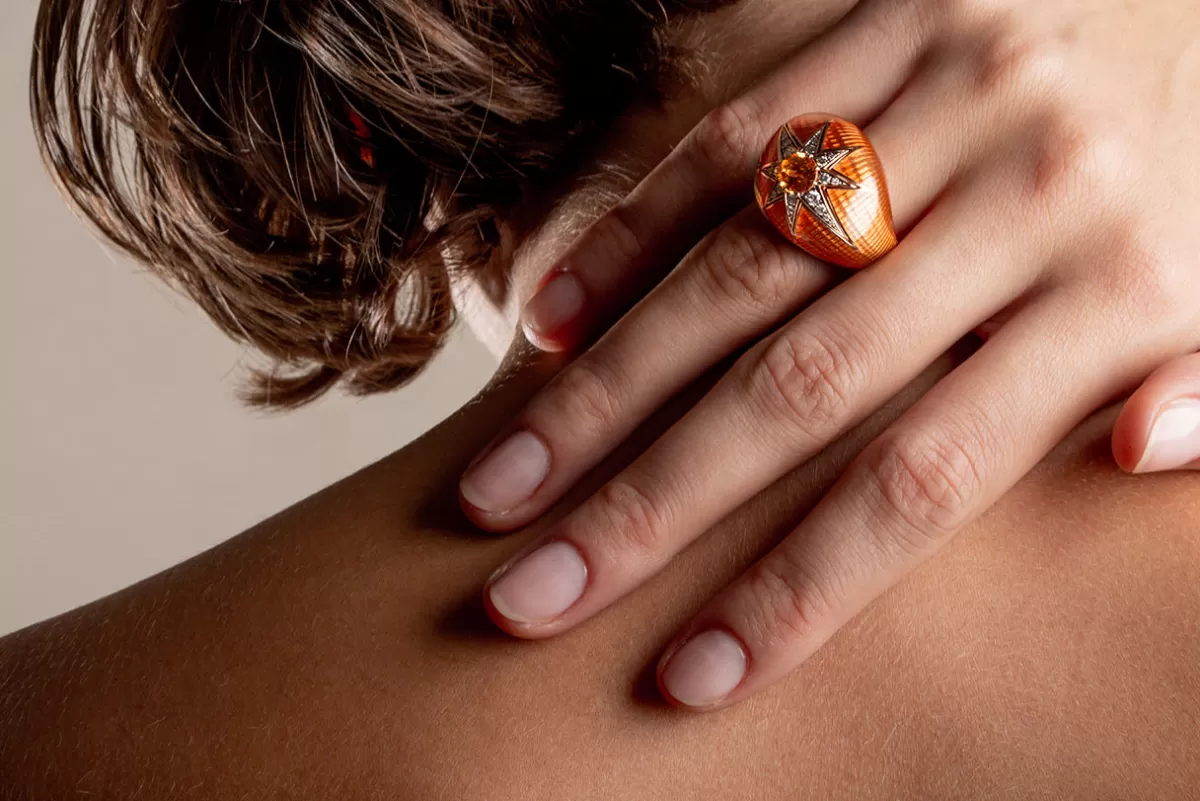 Selim Mouzannar Rings-Aida Orange Ringspessartine - Diamonds