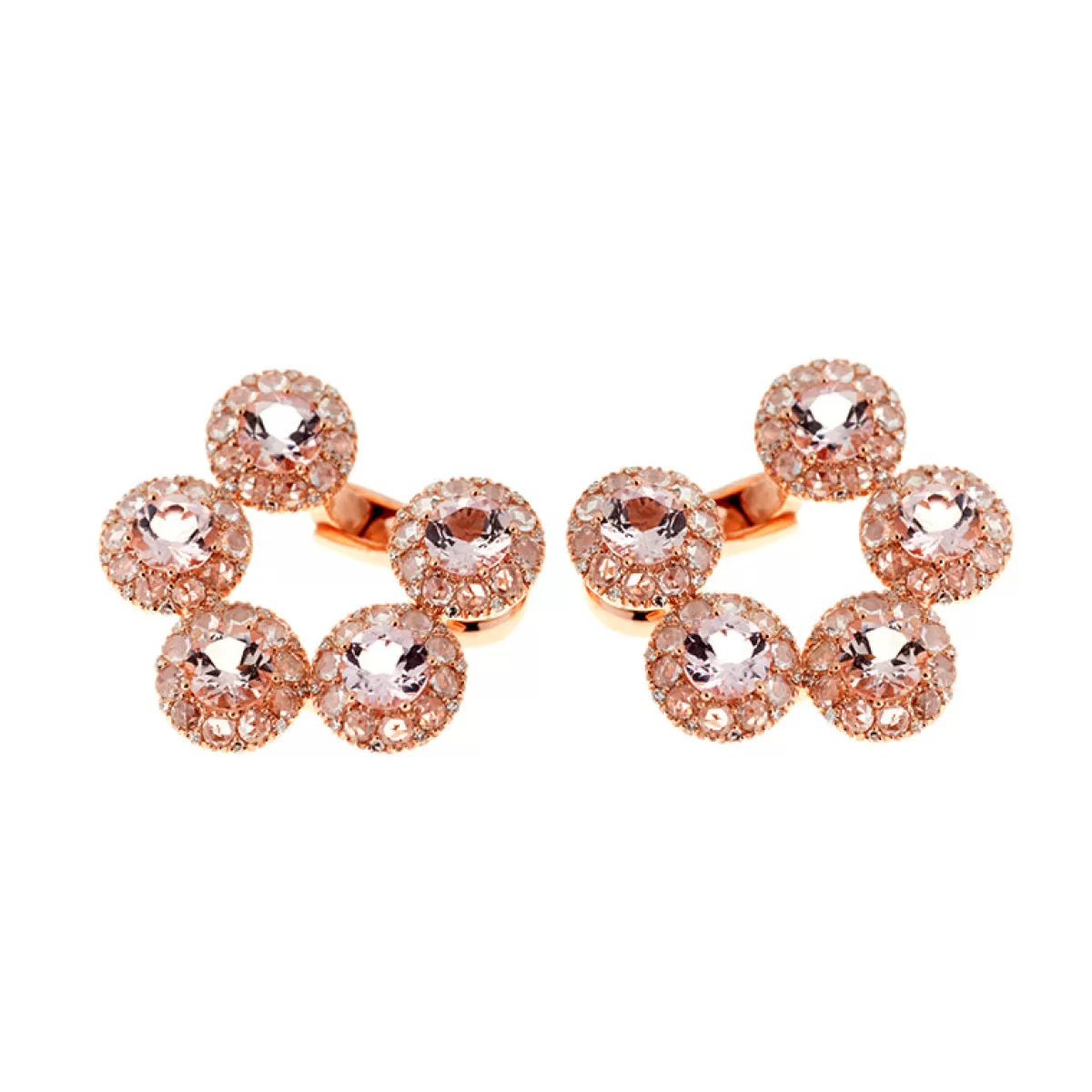 Selim Mouzannar Earrings-Beirut Circle Earringsmorganites - Diamonds