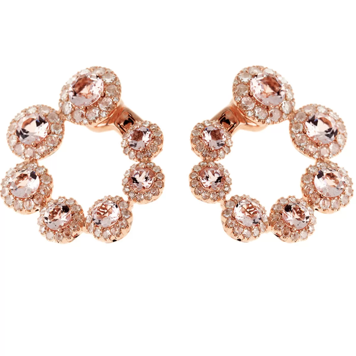 Selim Mouzannar Earrings-Beirut Circle Earringsmorganites - Diamonds