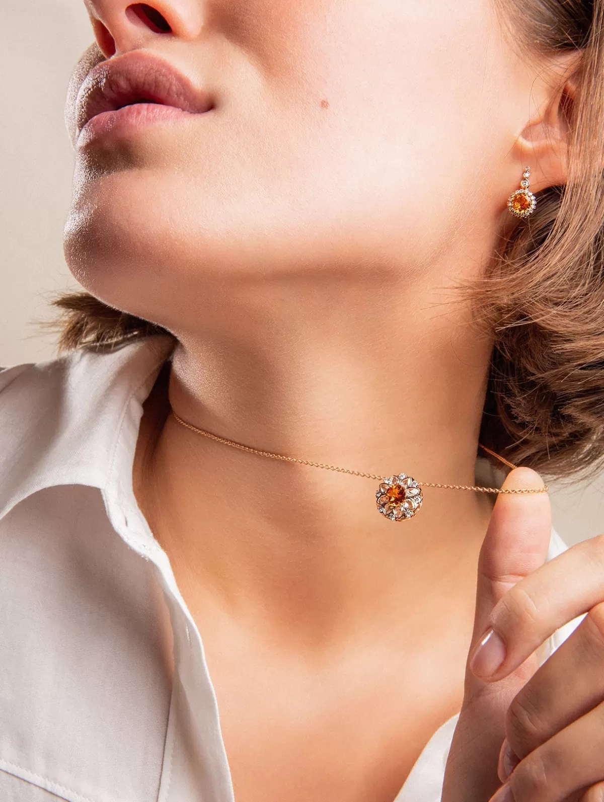 Selim Mouzannar Earrings-Beirut Colours Earringsspessartines - Diamonds