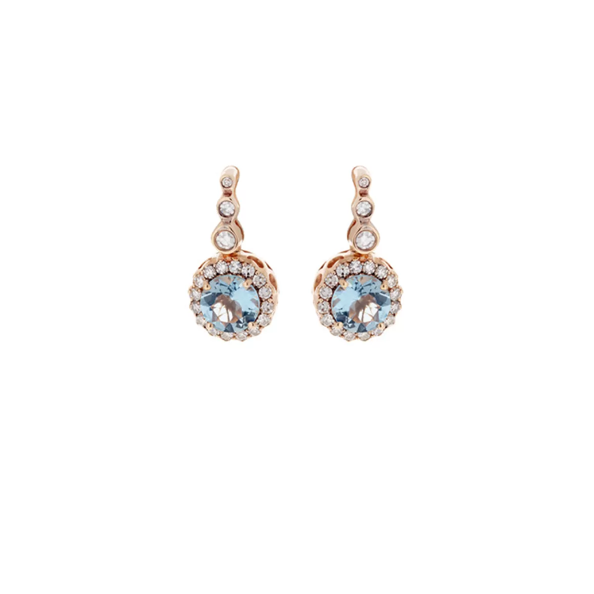 Selim Mouzannar Earrings-Beirut Earringsaquamarines - Diamonds