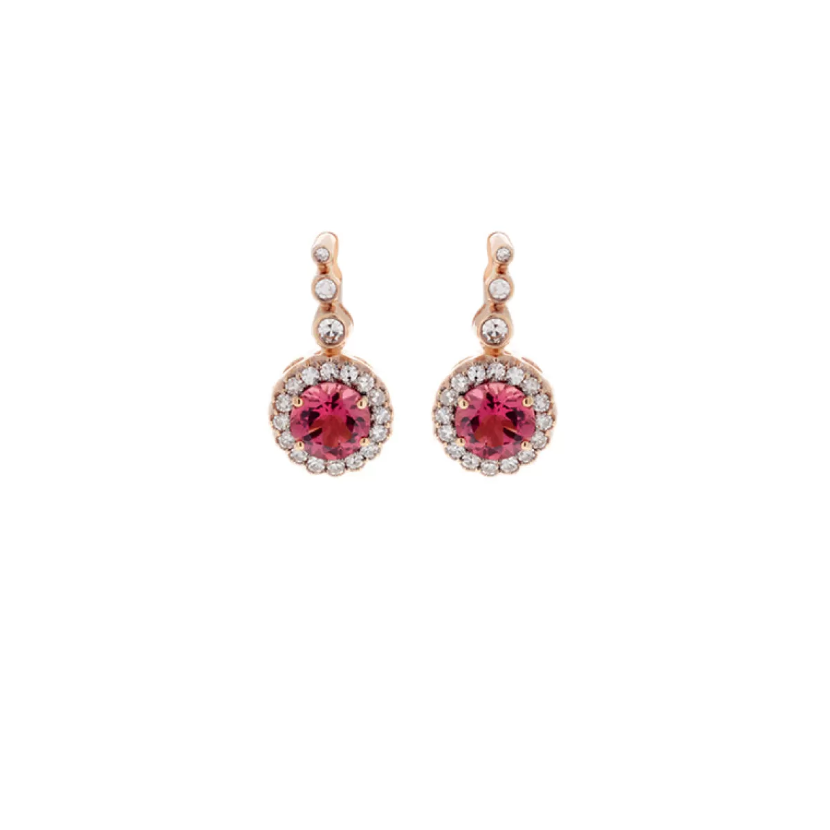 Selim Mouzannar Earrings-Beirut Earringspink Tourmalines - Diamonds