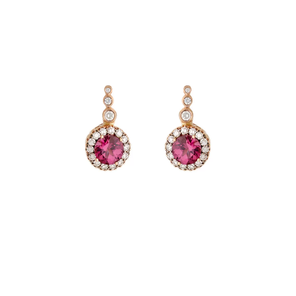 Selim Mouzannar Earrings-Beirut Earringsrhodolites - Diamonds