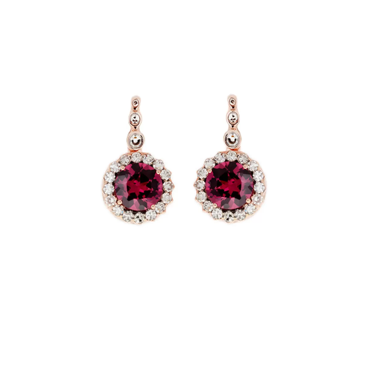 Selim Mouzannar Earrings-Beirut Earringsrhodolites - Diamonds