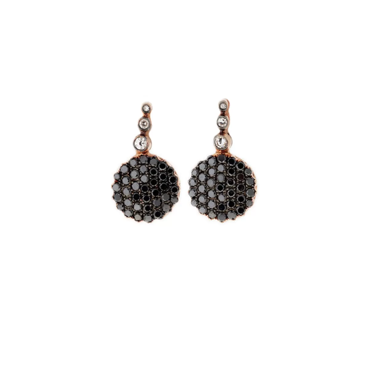 Selim Mouzannar Earrings-Beirut Pave Earringsblack Diamonds