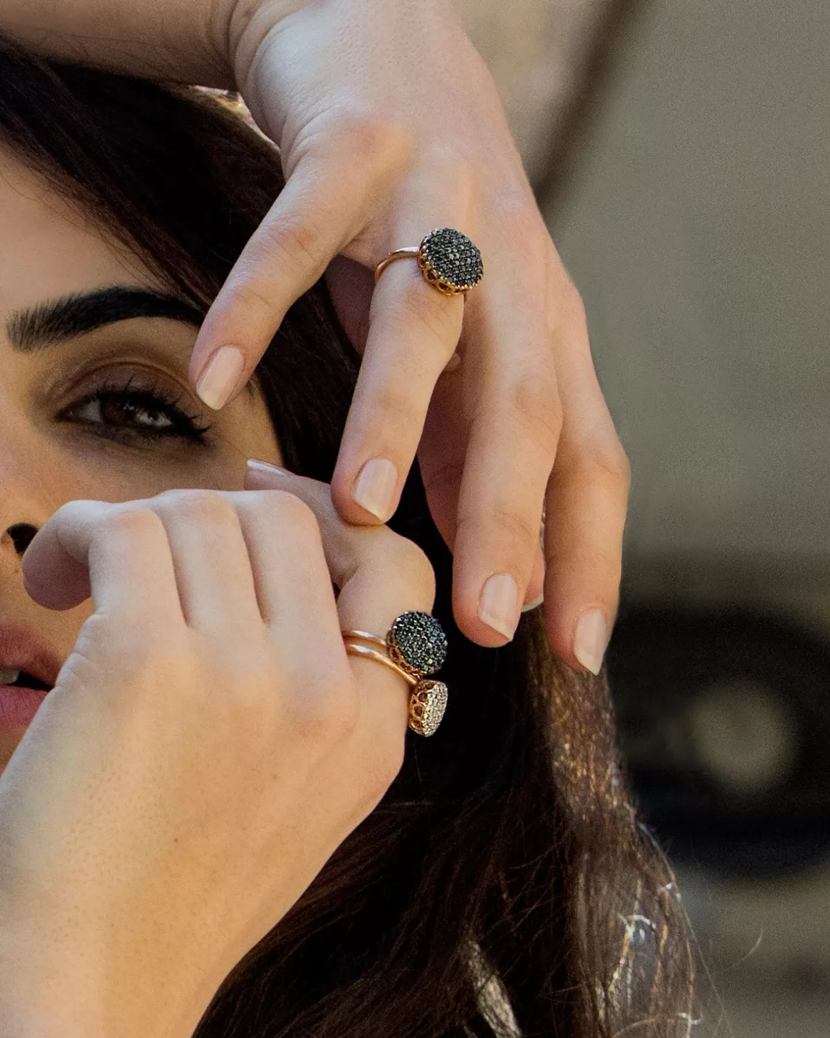 Selim Mouzannar Rings-Beirut Pave Ringblack Diamonds