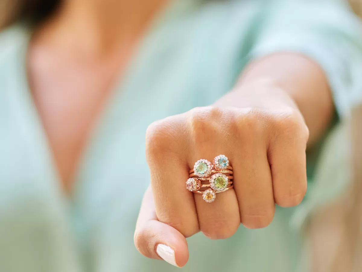 Selim Mouzannar Rings-Beirut Ringmorganite - Diamonds