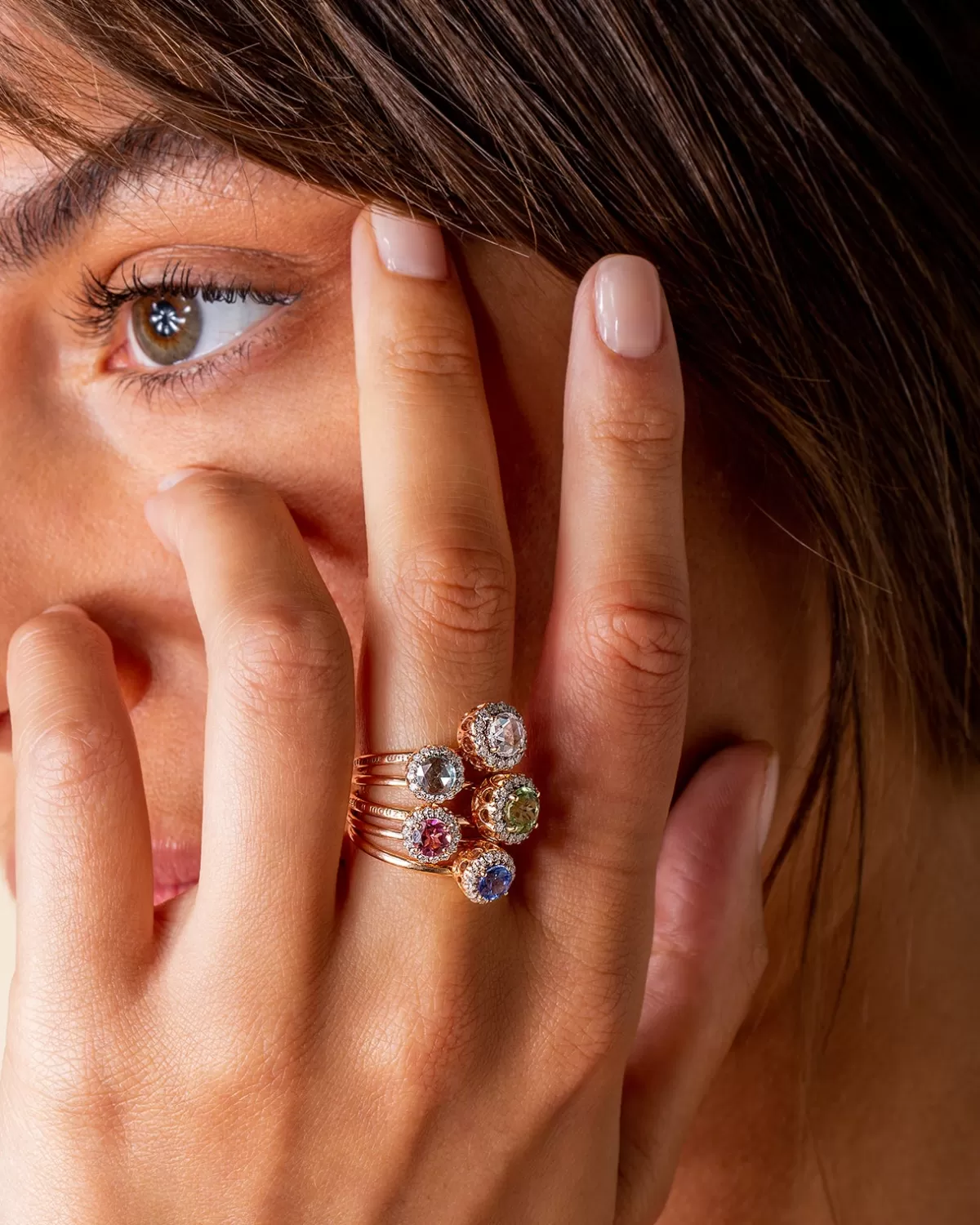 Selim Mouzannar Rings-Beirut Ringpeach Tourmaline - Diamonds