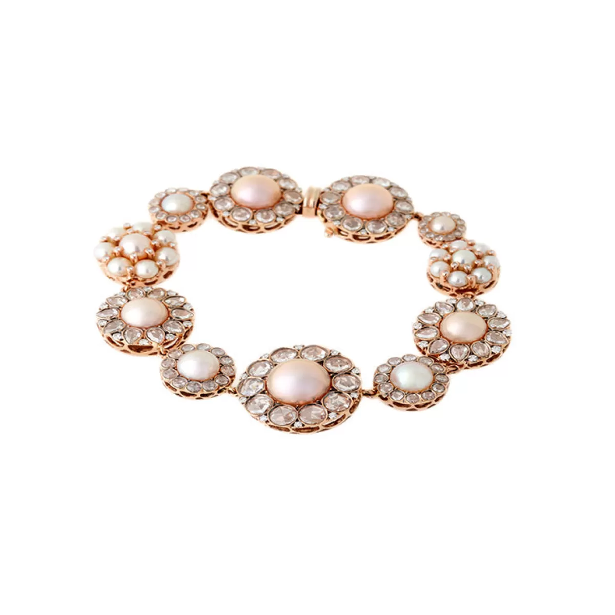 Selim Mouzannar Bracelets-Beirut Rosace Braceletwhite Pearls - Diamonds