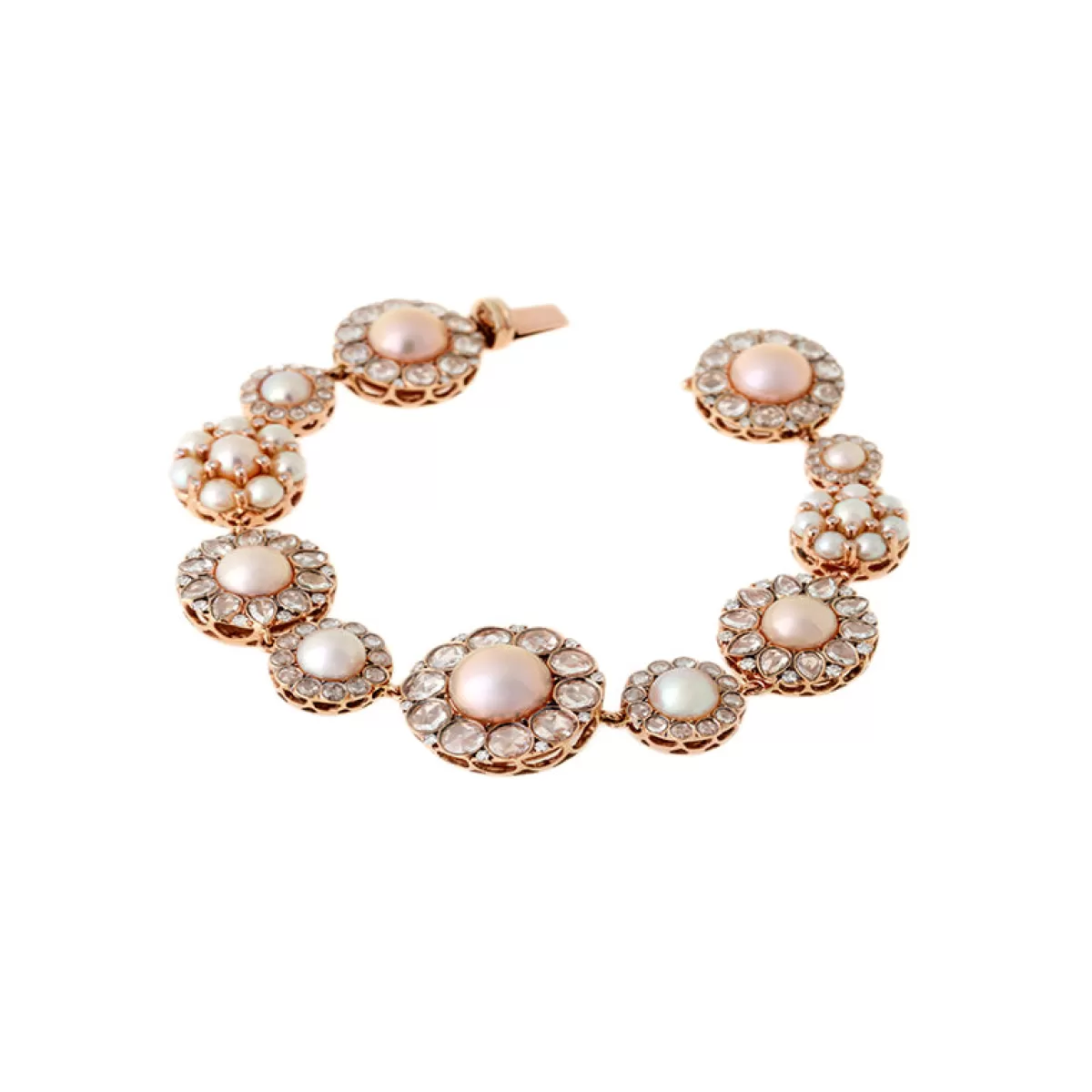 Selim Mouzannar Bracelets-Beirut Rosace Braceletwhite Pearls - Diamonds