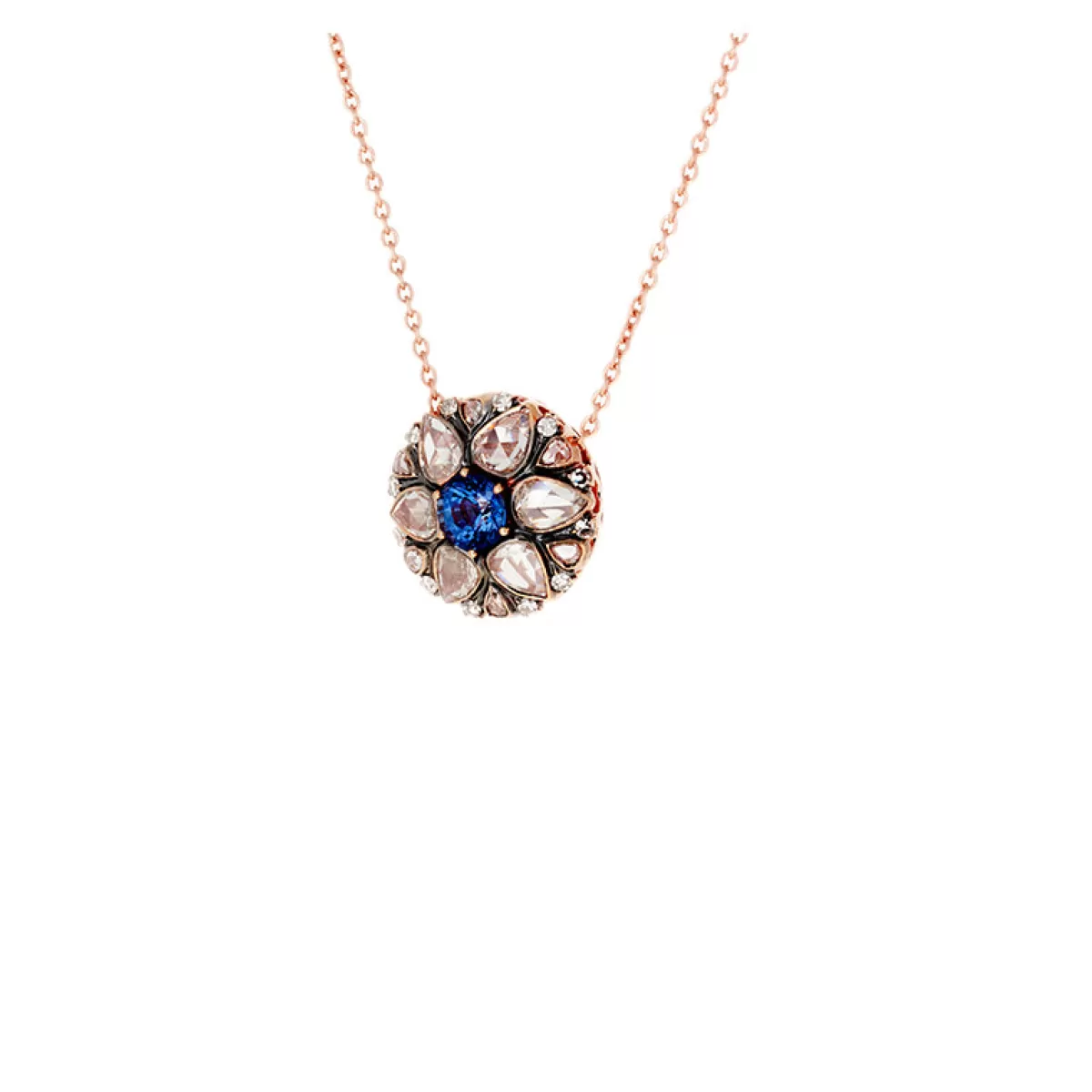 Selim Mouzannar Pendants-Beirut Rosace Pendantblue Sapphire - Diamonds