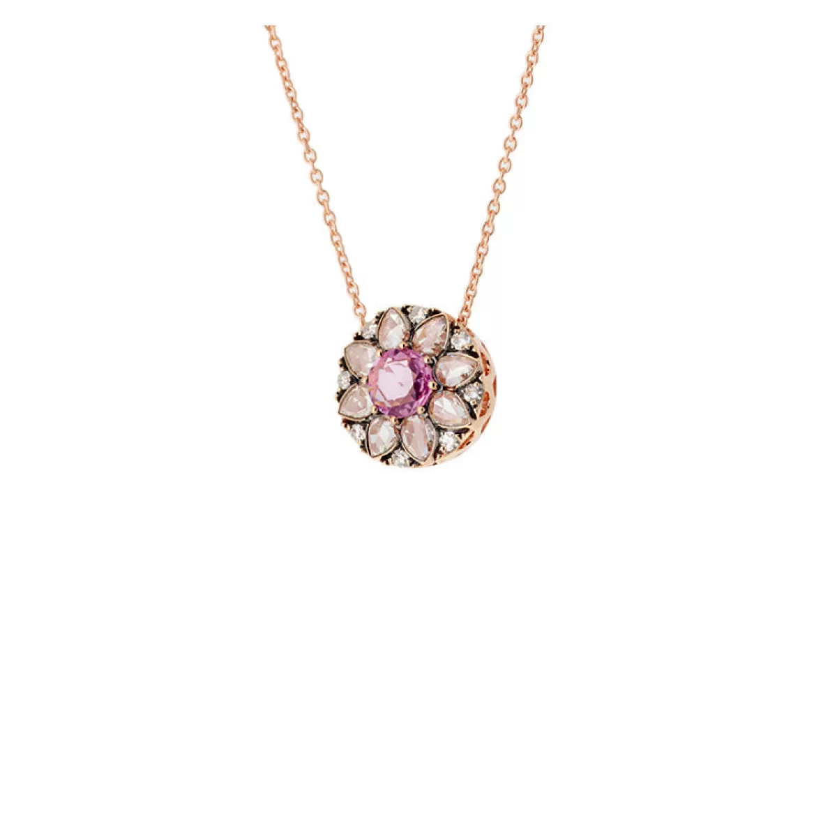 Selim Mouzannar Pendants-Beirut Rosace Pendantpink Sapphire - Diamonds