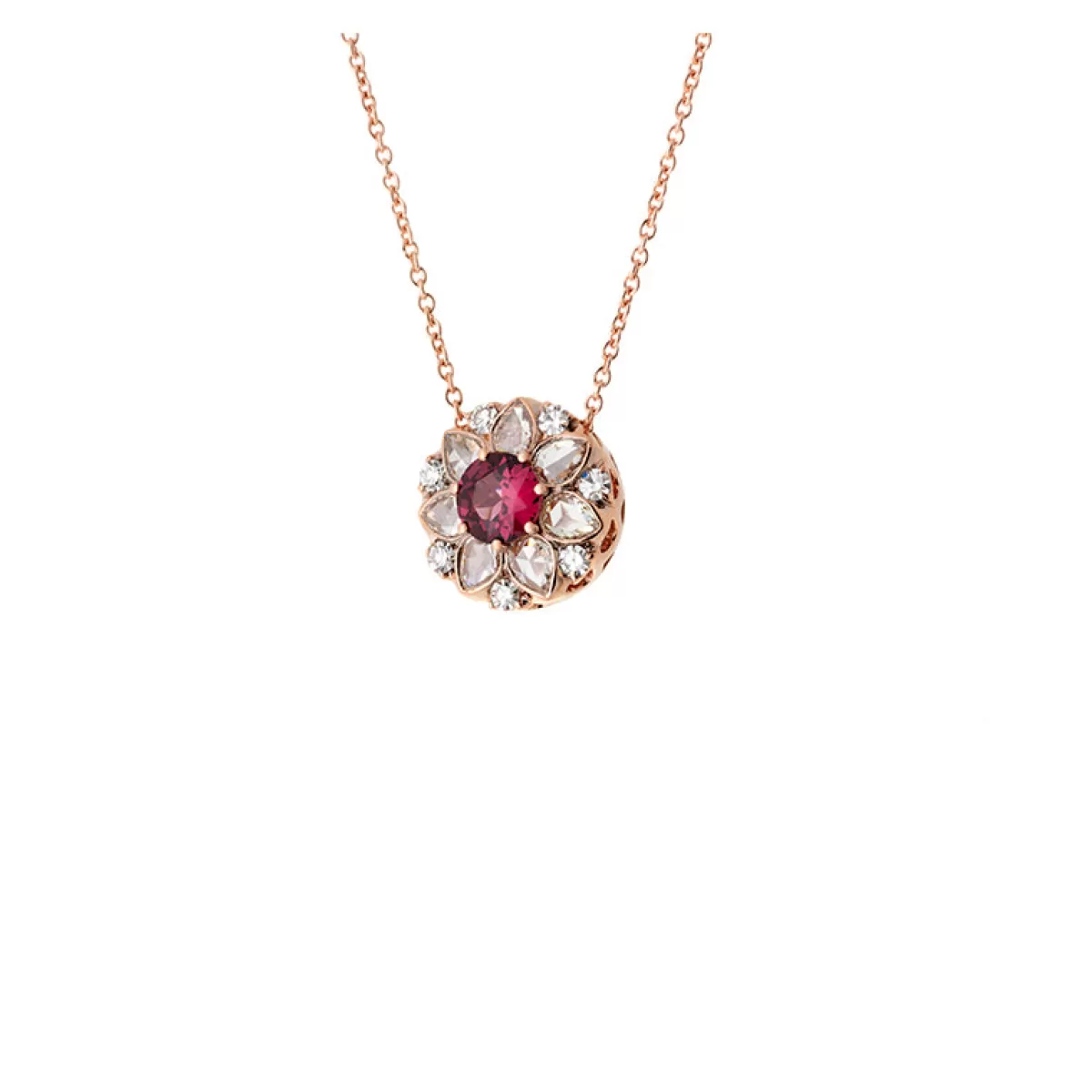 Selim Mouzannar Pendants-Beirut Rosace Pendantrhodolite - Diamonds