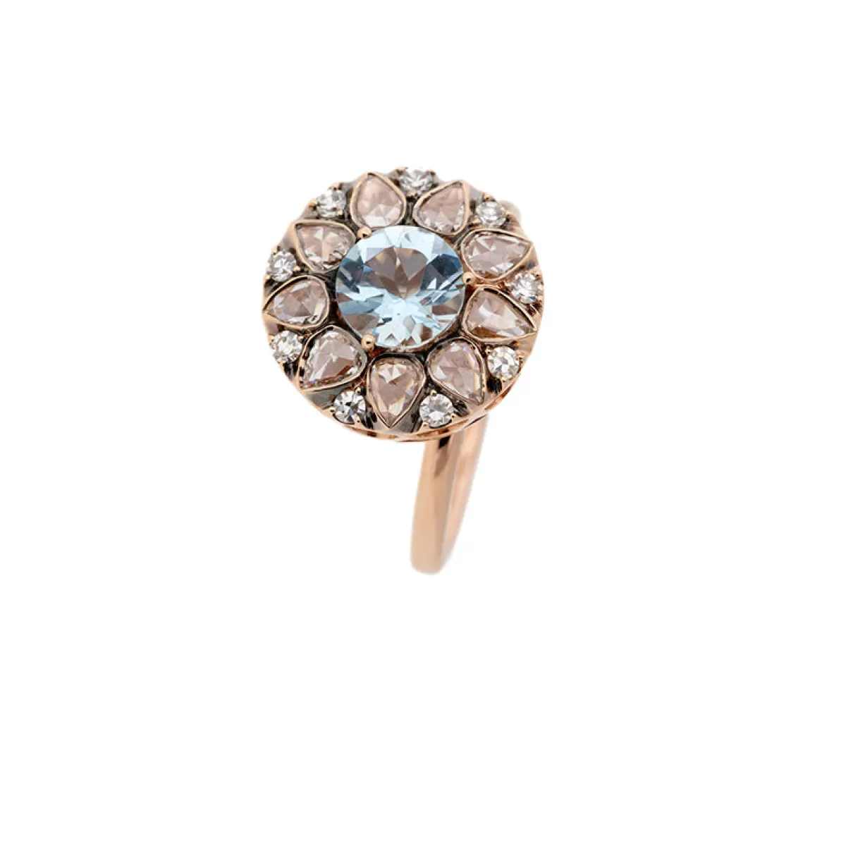 Selim Mouzannar Rings-Beirut Rosace Ringaquamarine - Diamonds