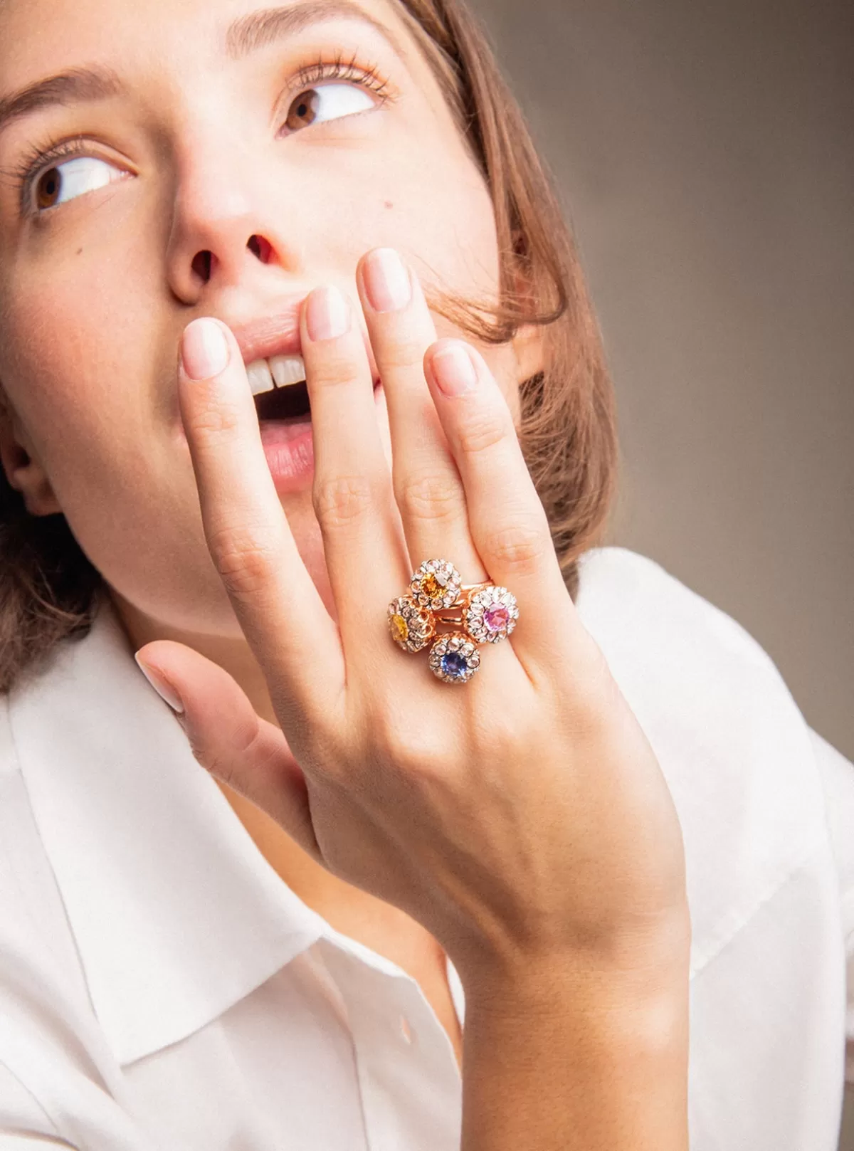 Selim Mouzannar Rings-Beirut Rosace Ringblue Sapphire - Diamonds