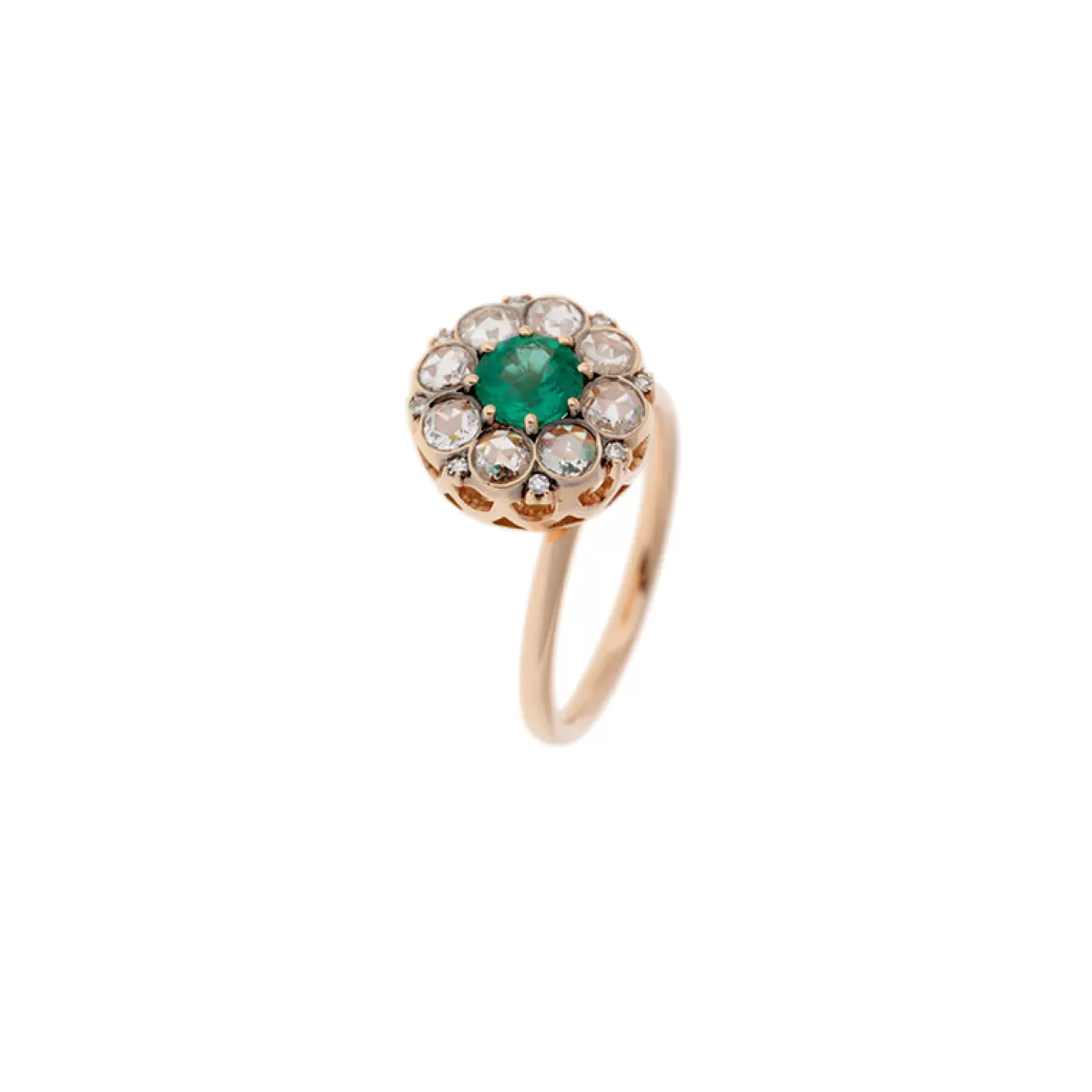 Selim Mouzannar Rings-Beirut Rosace Ringemerald - Diamonds
