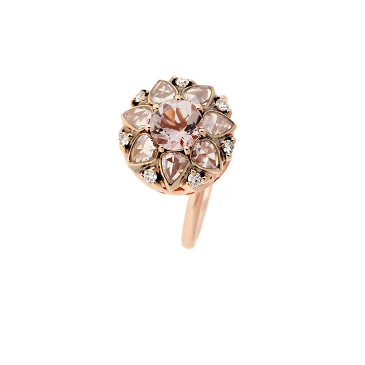 Selim Mouzannar Rings-Beirut Rosace Ringmorganite - Diamonds