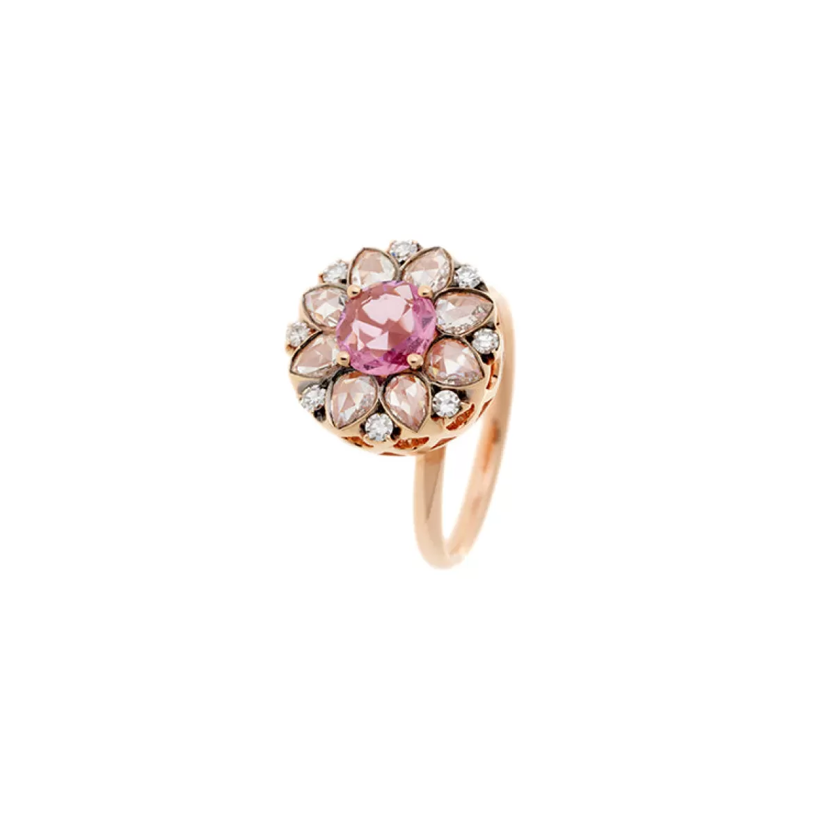 Selim Mouzannar Rings-Beirut Rosace Ringpink Sapphire - Diamonds