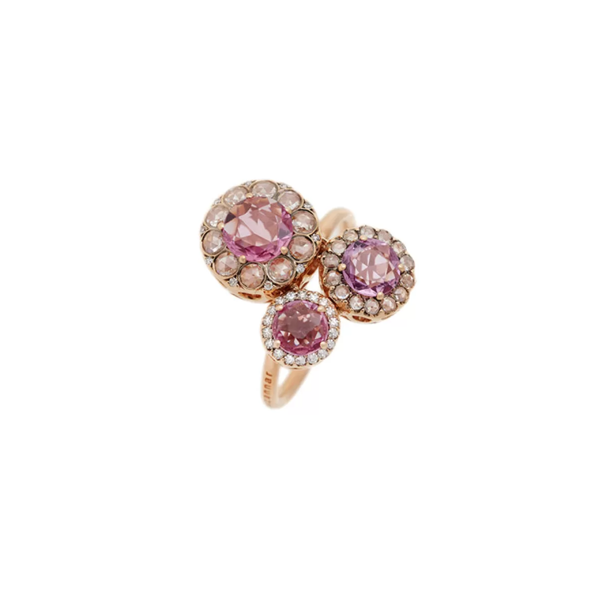 Selim Mouzannar Rings-Beirut Rosace Ringpink Sapphires - Diamonds