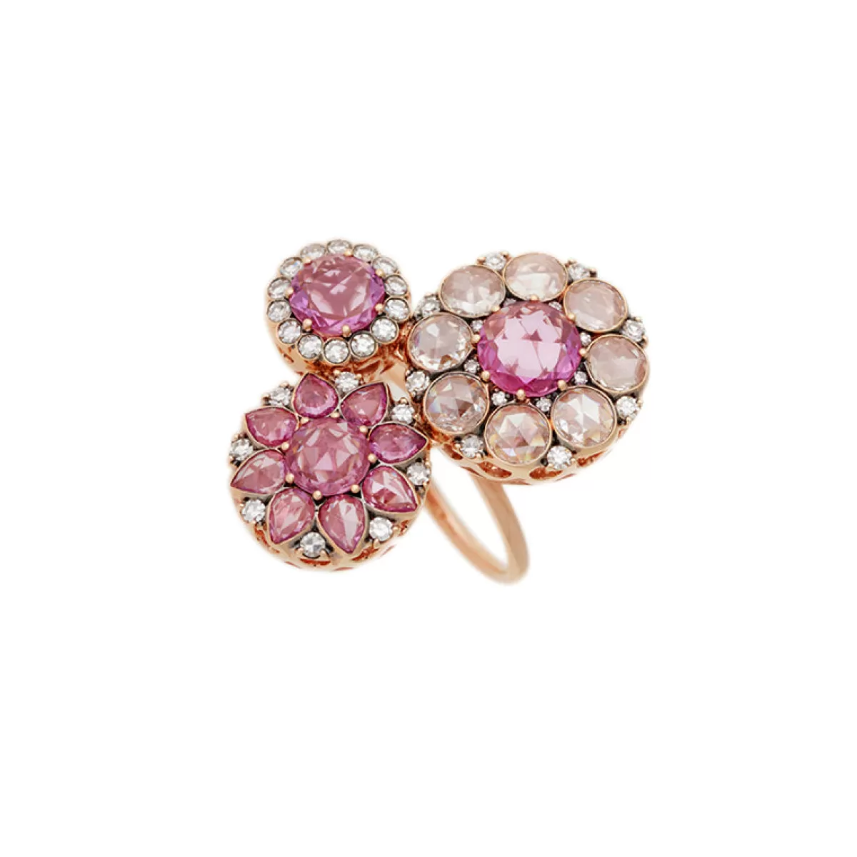 Selim Mouzannar Rings-Beirut Rosace Ringpink Sapphires - Diamonds