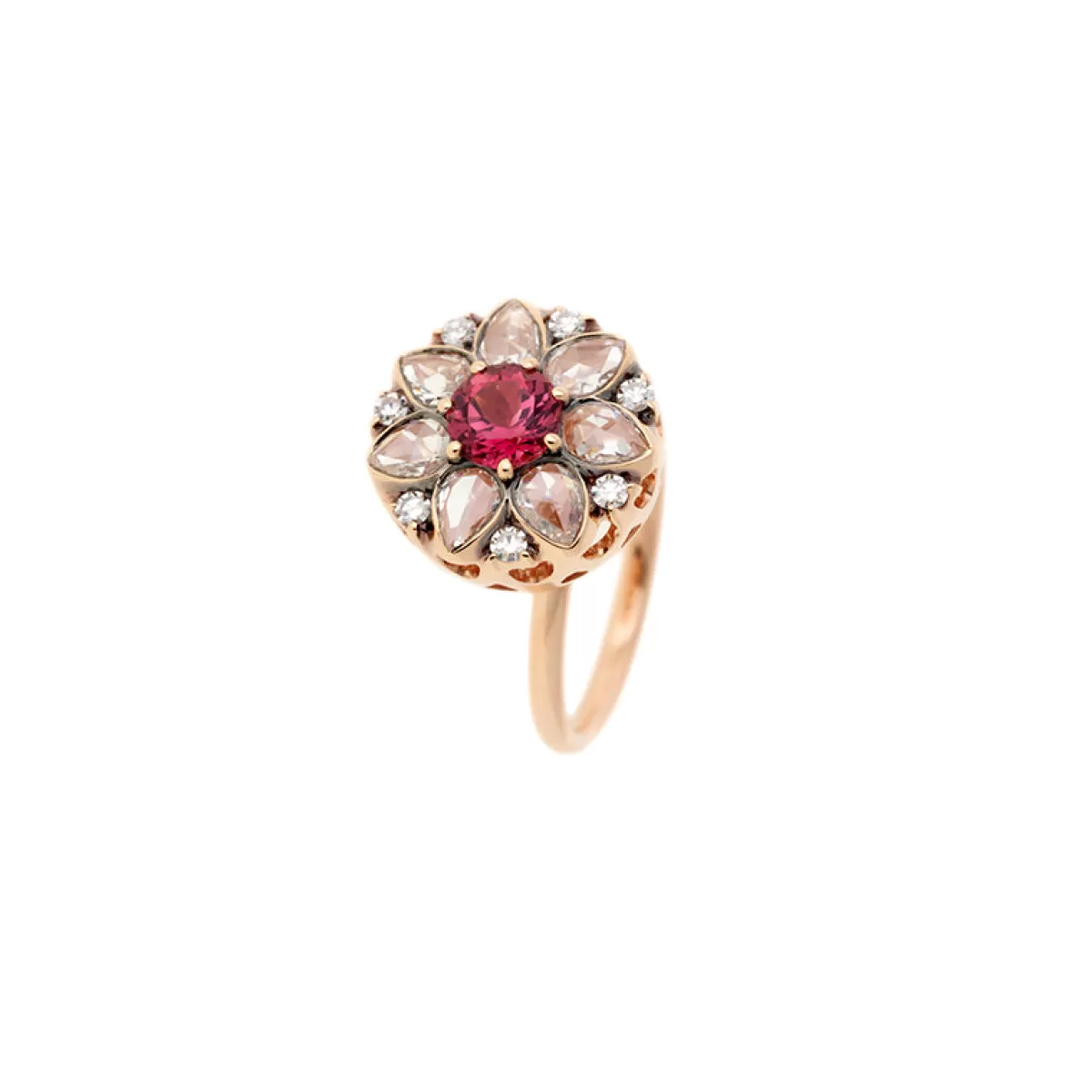 Selim Mouzannar Rings-Beirut Rosace Ringpink Tourmaline - Diamonds