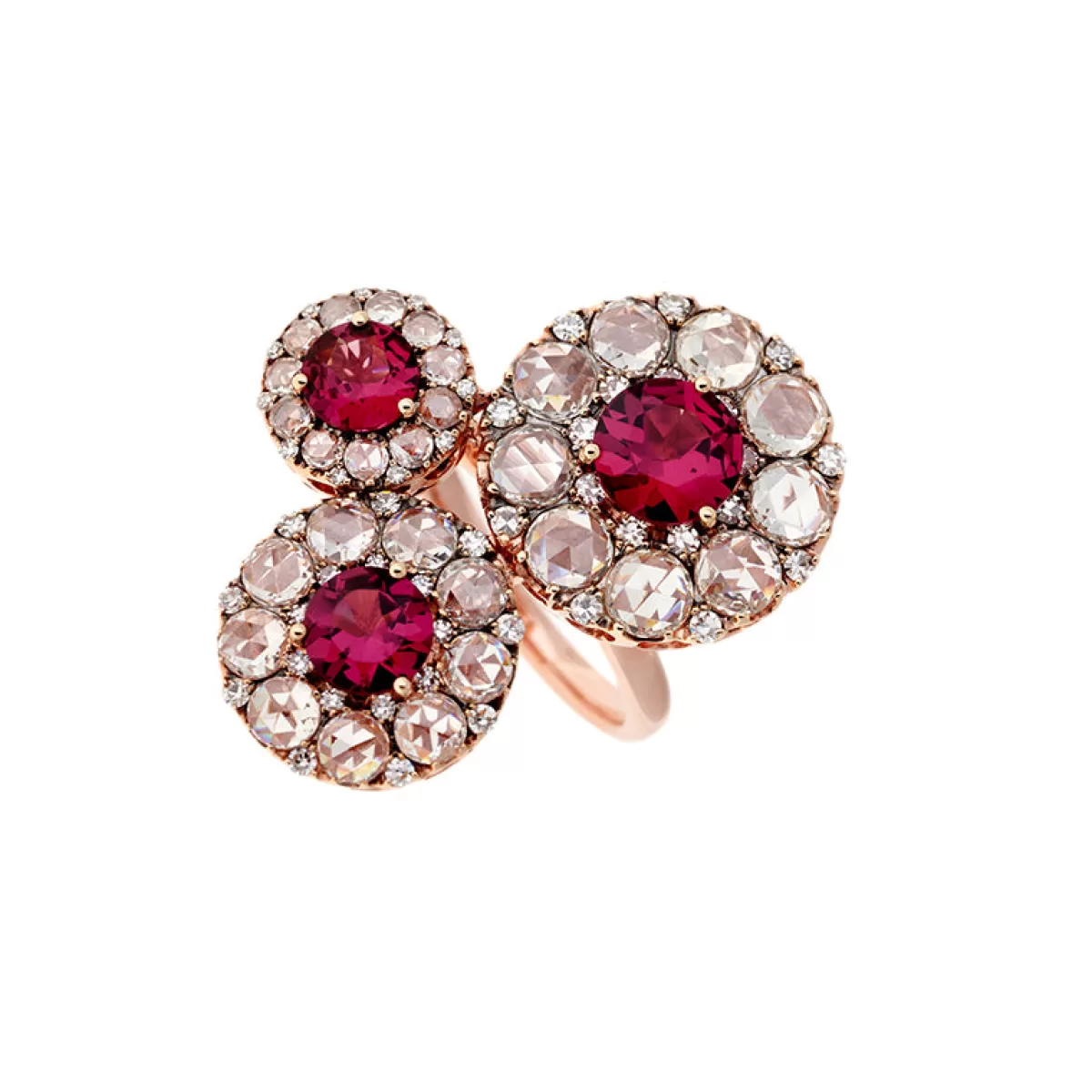 Selim Mouzannar Rings-Beirut Rosace Ringrhodolites - Diamonds