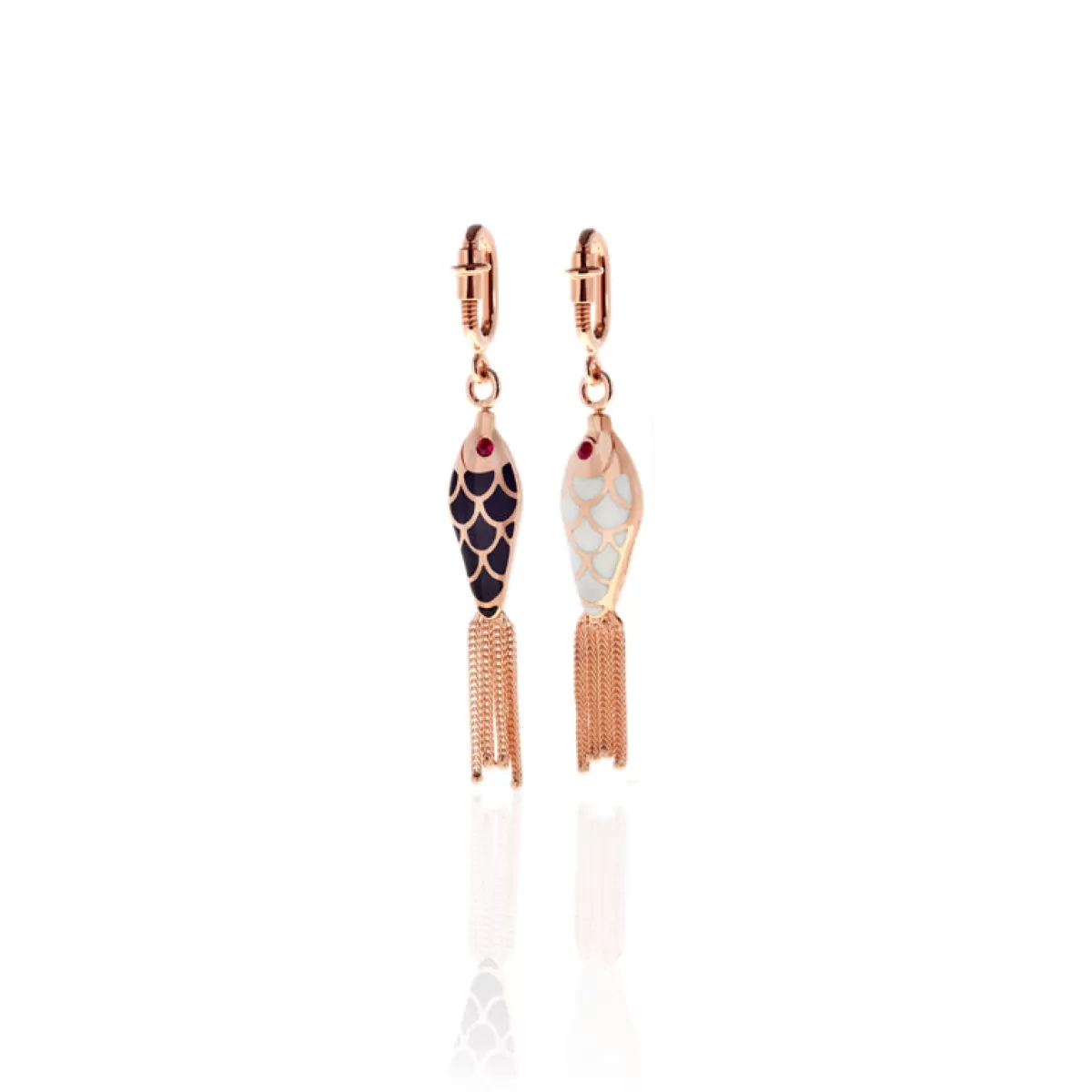 Selim Mouzannar Charm-Fish For Love Charm Black & Ivoryrubies