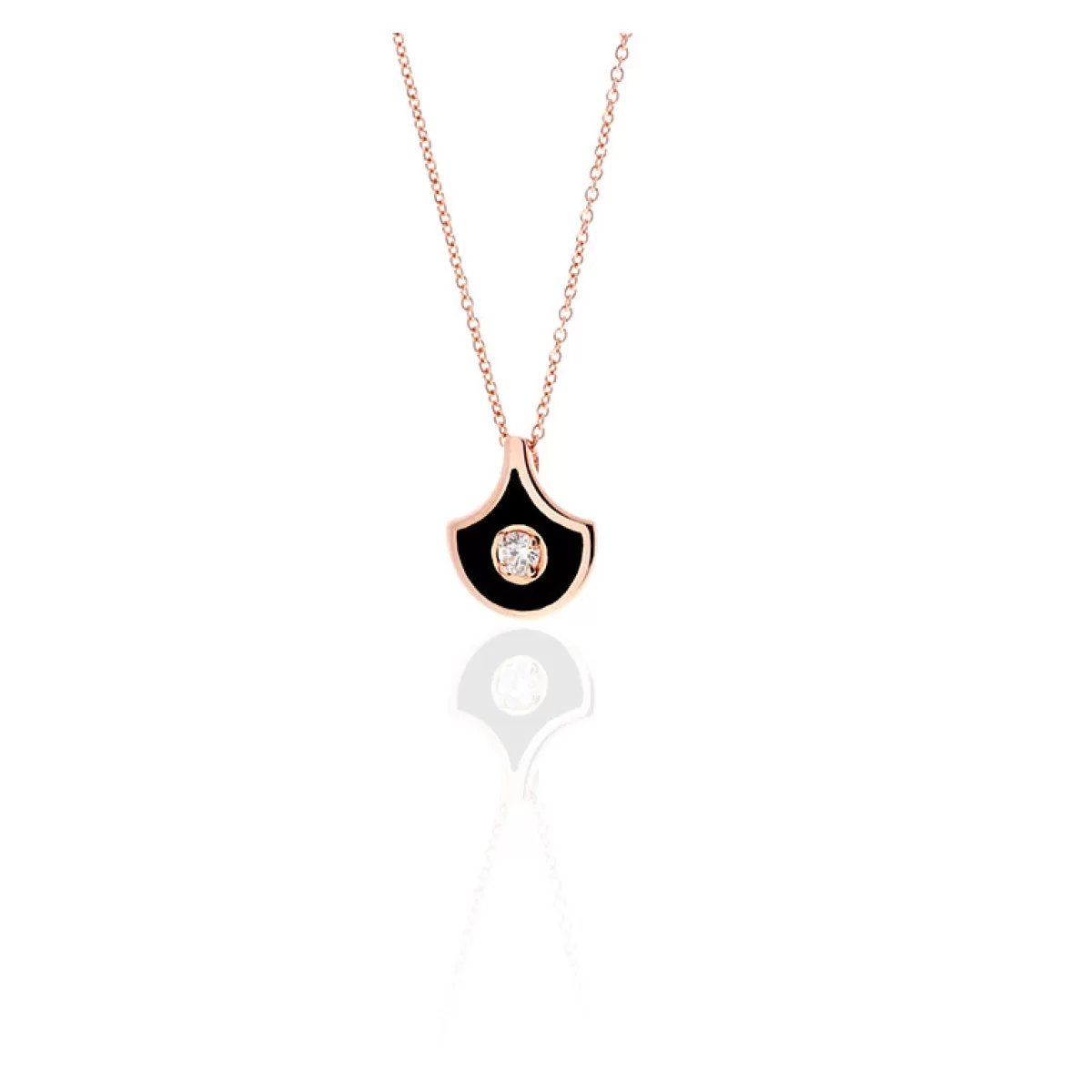 Selim Mouzannar Pendants-Fish For Love Scale Black Pendantdiamond