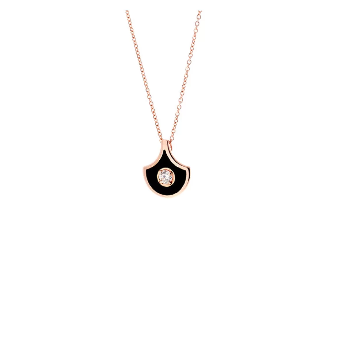 Selim Mouzannar Pendants-Fish For Love Scale Black Pendantdiamond