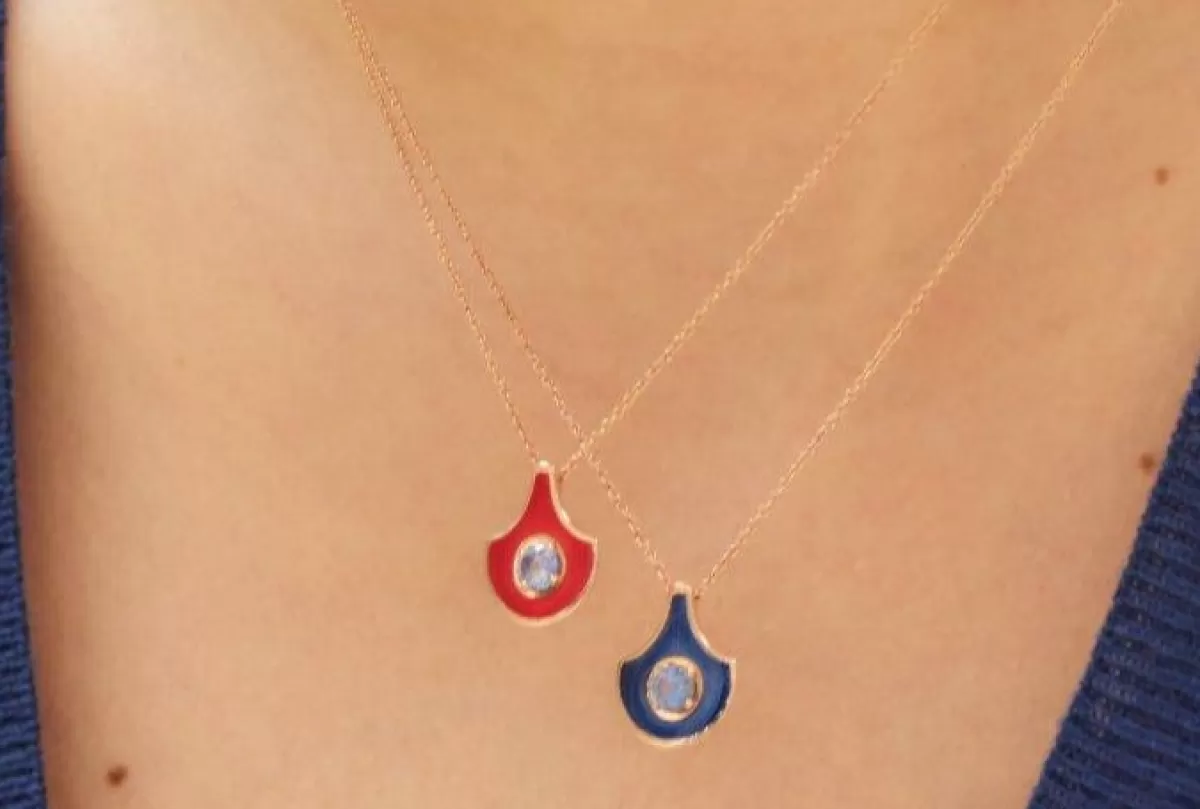 Selim Mouzannar Pendants-Fish For Love Scale Coral Pendantblue Sapphire