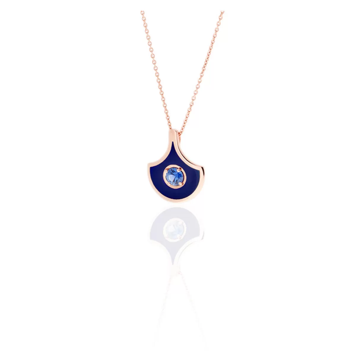 Selim Mouzannar Pendants-Fish For Love Scale Navy Blue Pendantblue Sapphire