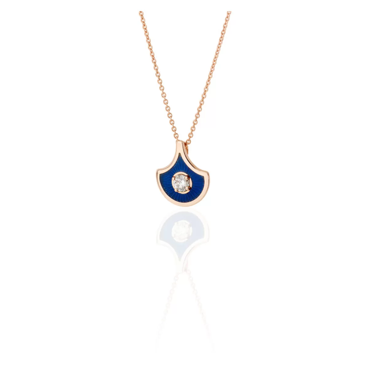 Selim Mouzannar Pendants-Fish For Love Scale Navy Blue Pendantdiamond