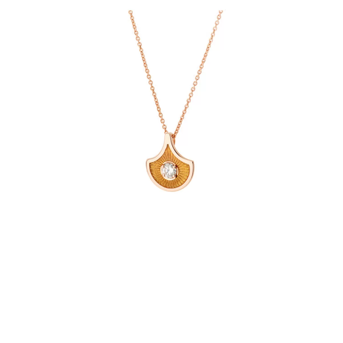 Selim Mouzannar Pendants-Fish For Love Scale Orange Pendantdiamond