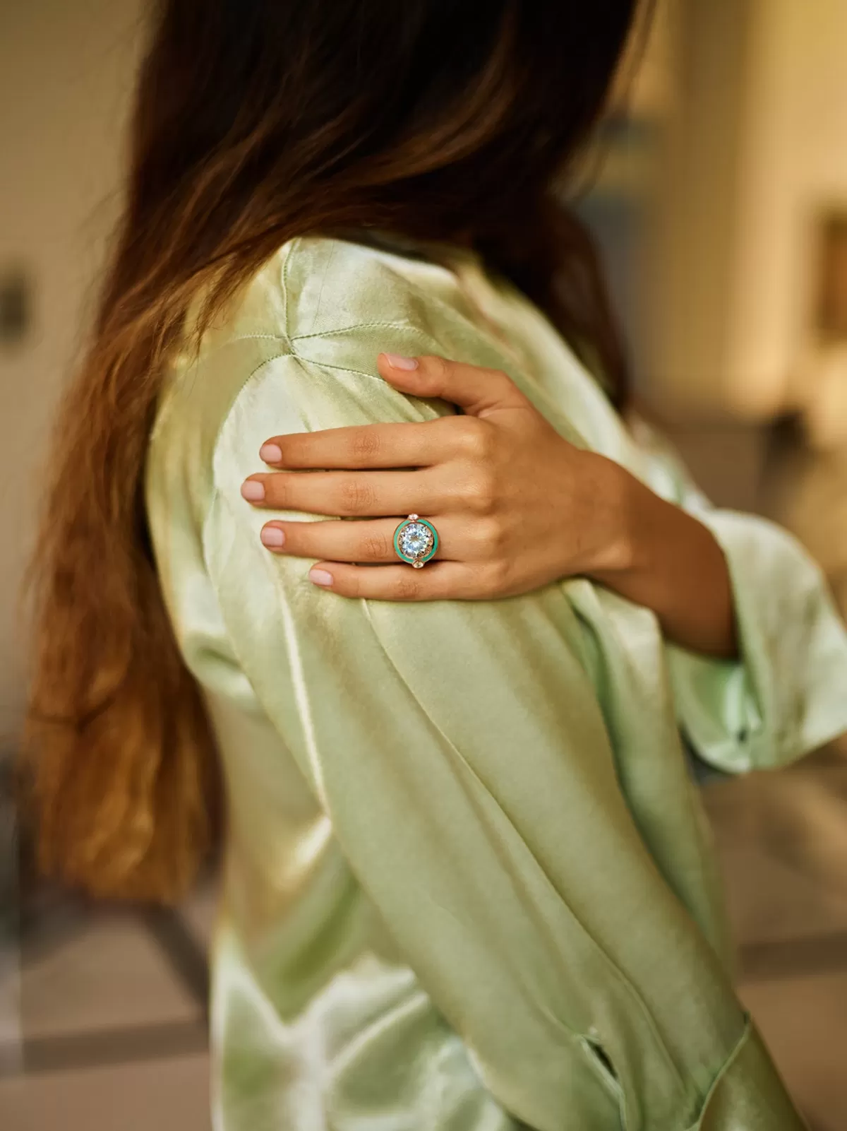 Selim Mouzannar Rings-Gemma Ringaquamarine - Diamonds