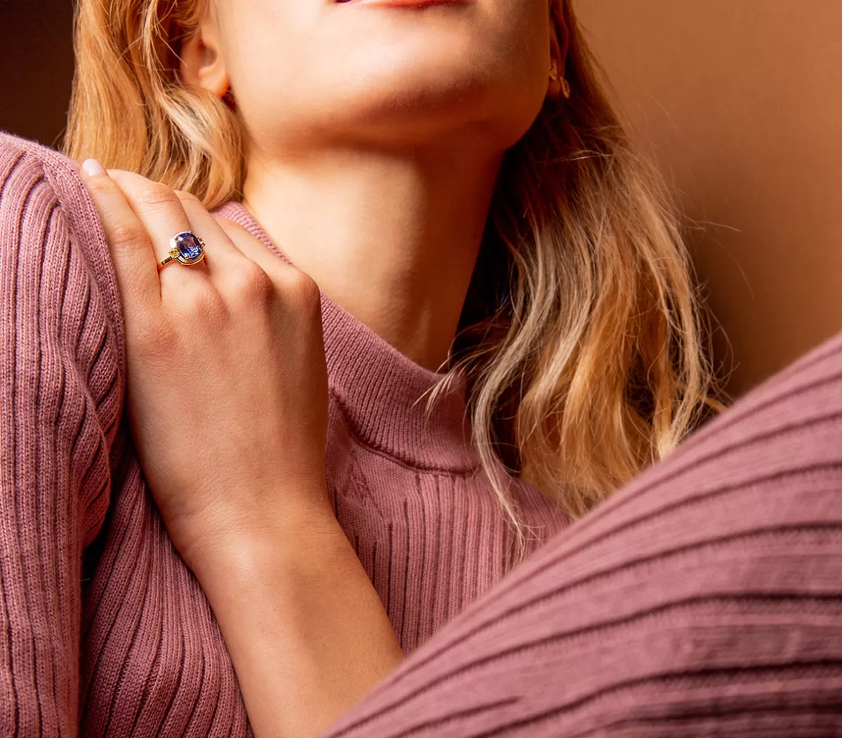 Selim Mouzannar Rings-Gemma Ringblue Sapphire - Yellow Diamonds