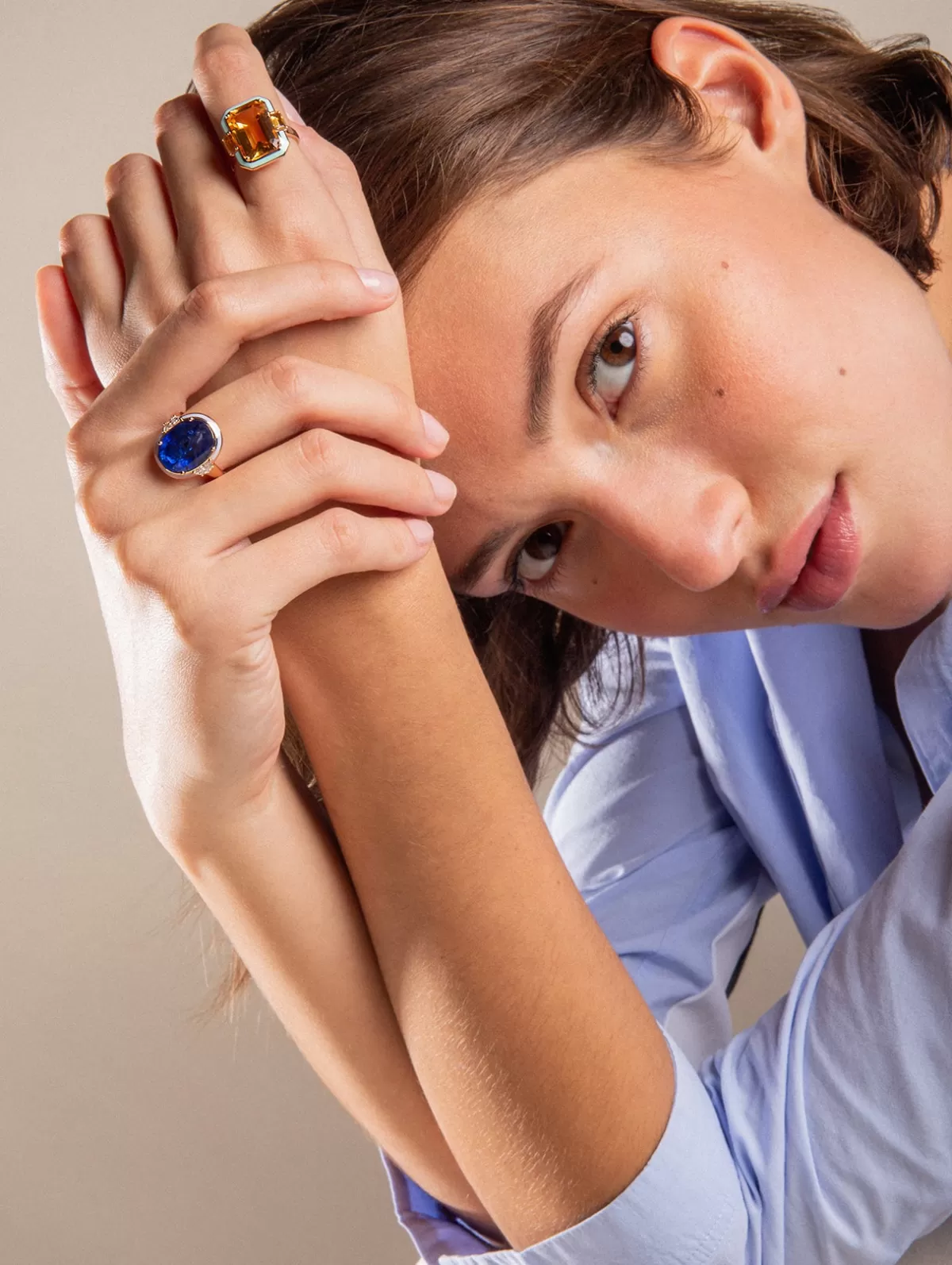Selim Mouzannar Rings-Gemma Ringcitrine - Yellow Tourmalines
