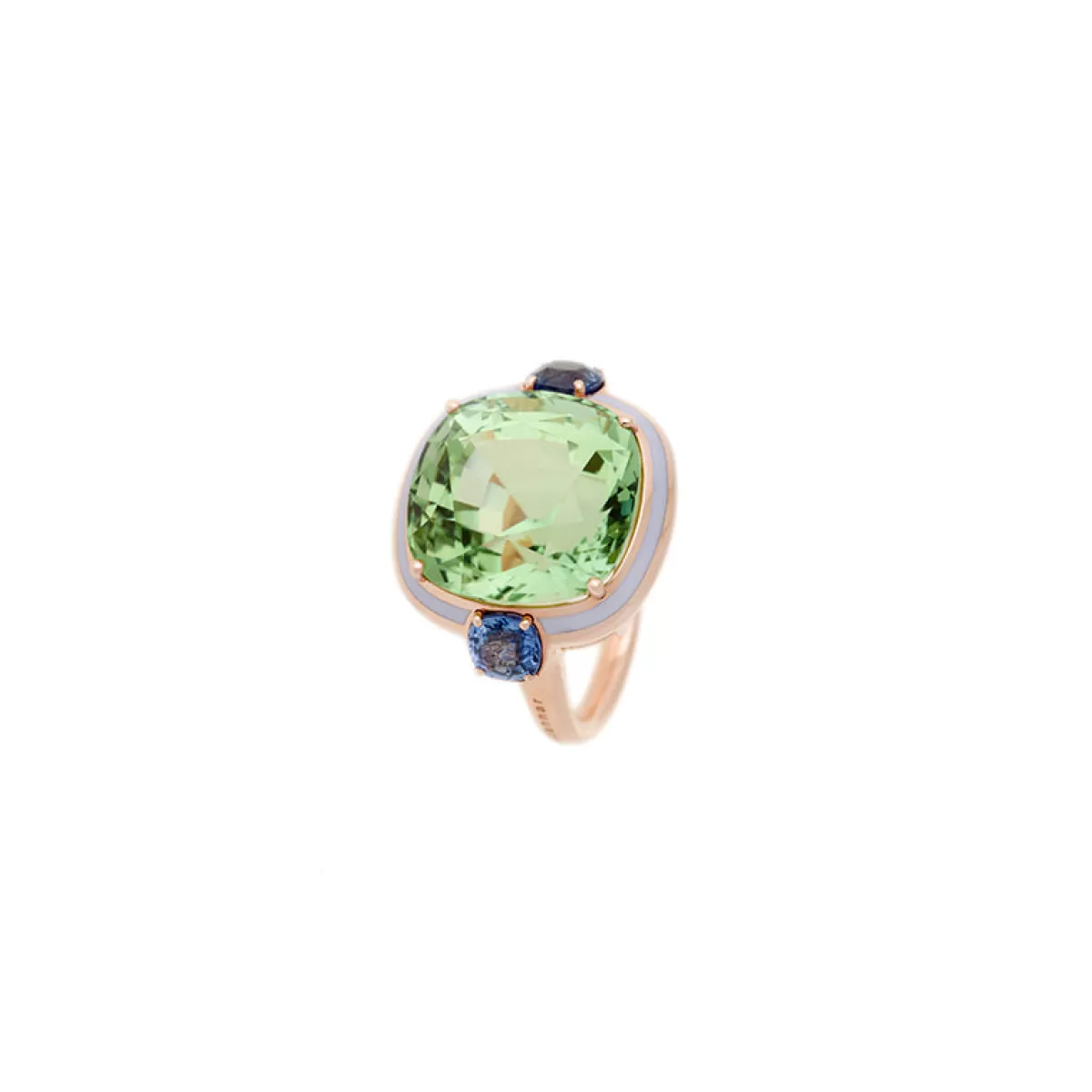 Selim Mouzannar Rings-Gemma Ringgreen Tourmaline - Blue Sapphires