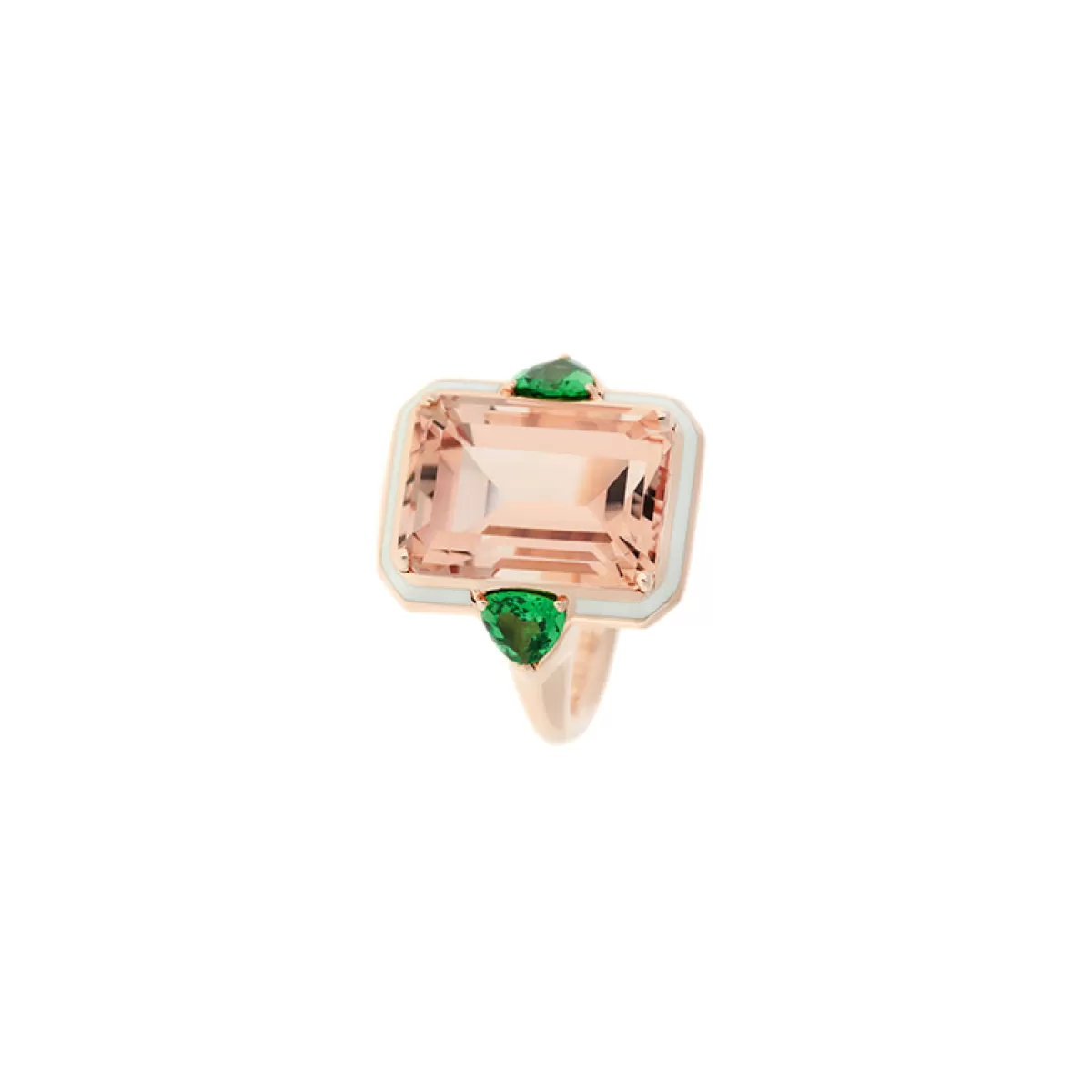 Selim Mouzannar Rings-Gemma Ringmorganite - Tsavorites