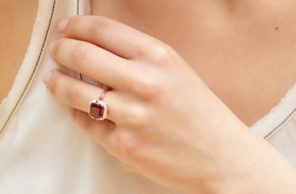 Selim Mouzannar Rings-Gemma Ringrhodolite - Aquamarines