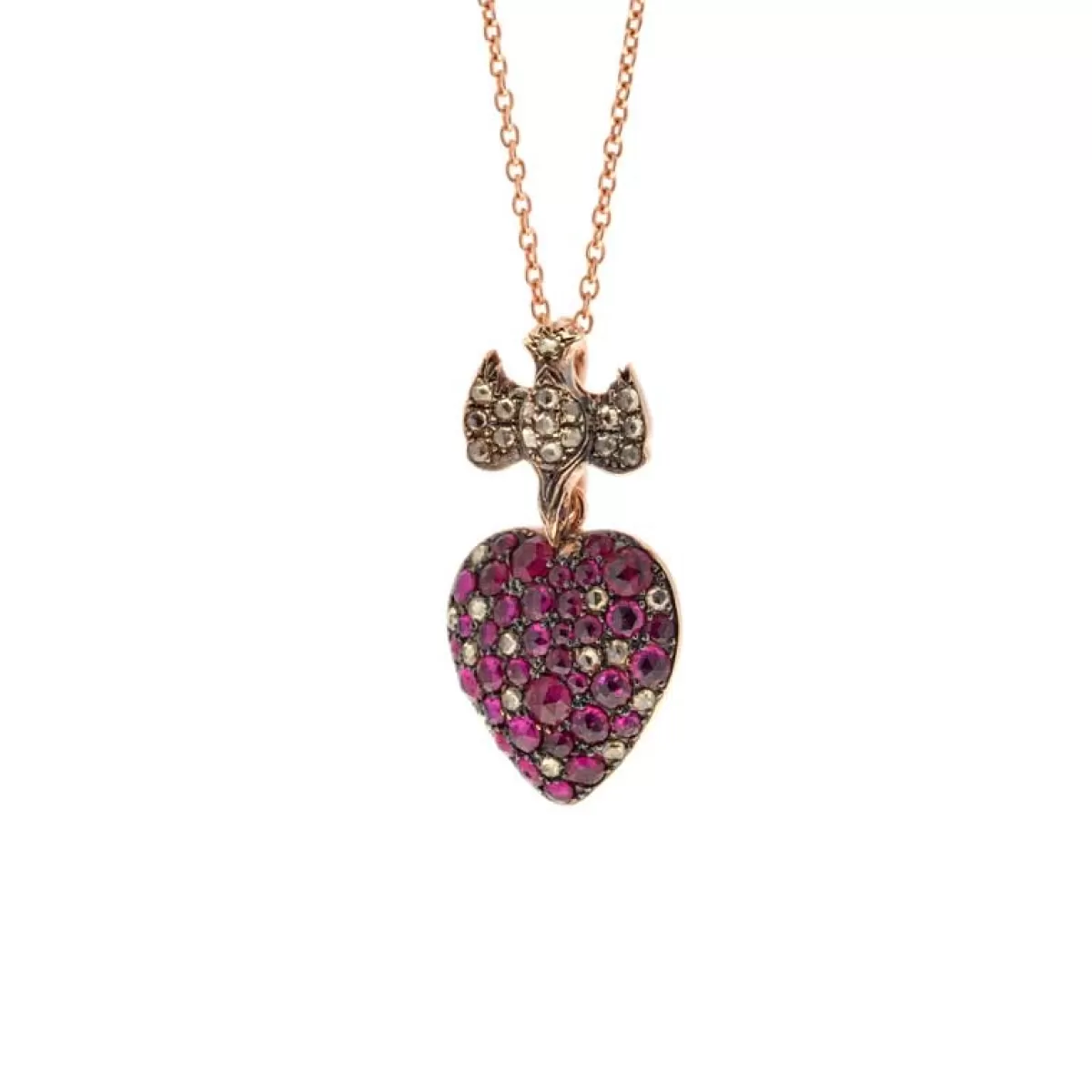 Selim Mouzannar Pendants-Heart Pendantrubies - Diamonds