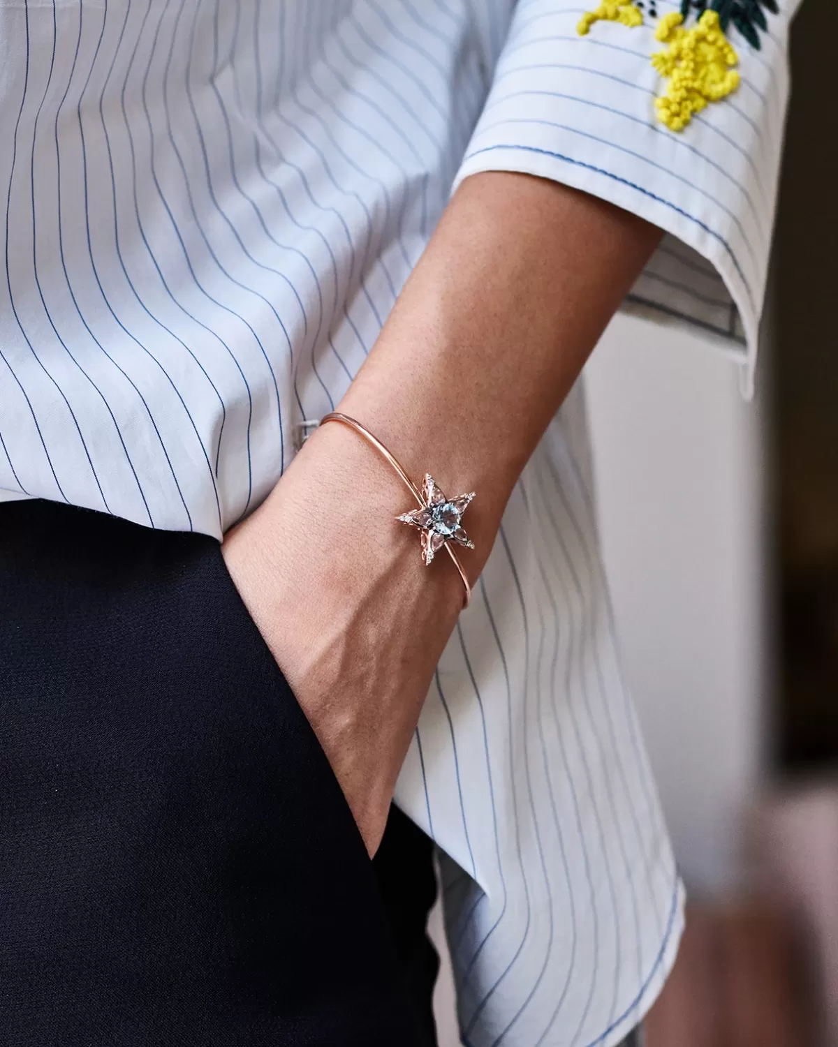 Selim Mouzannar Bracelets-Istanbul Braceletaquamarine - Diamonds