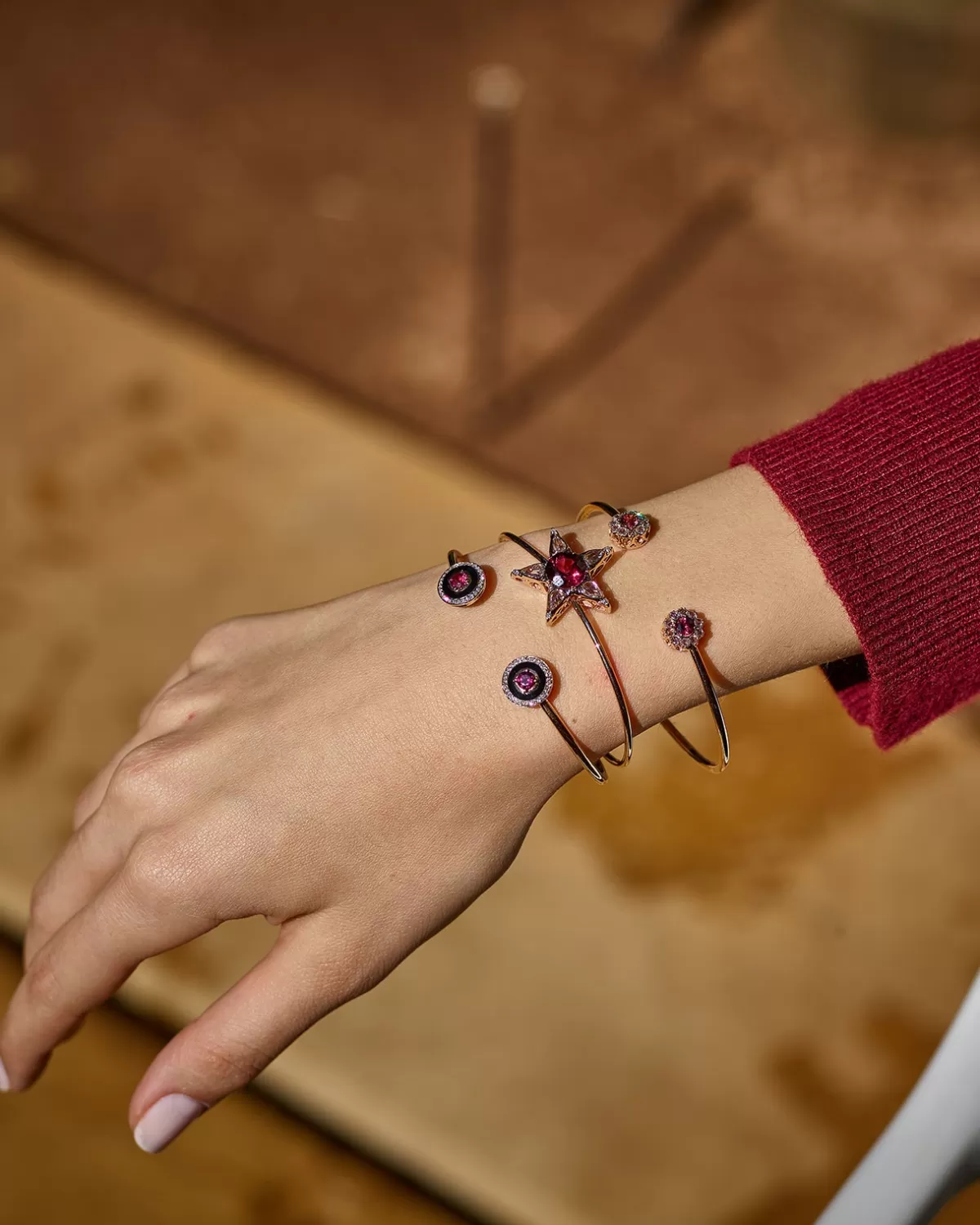 Selim Mouzannar Bracelets-Istanbul Braceletrhodolite - Diamonds