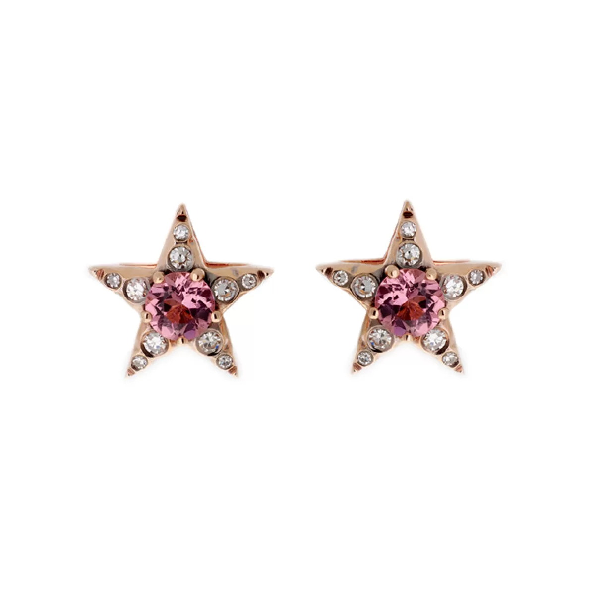 Selim Mouzannar Earrings-Istanbul Earringpink Tourmalines - Diamonds