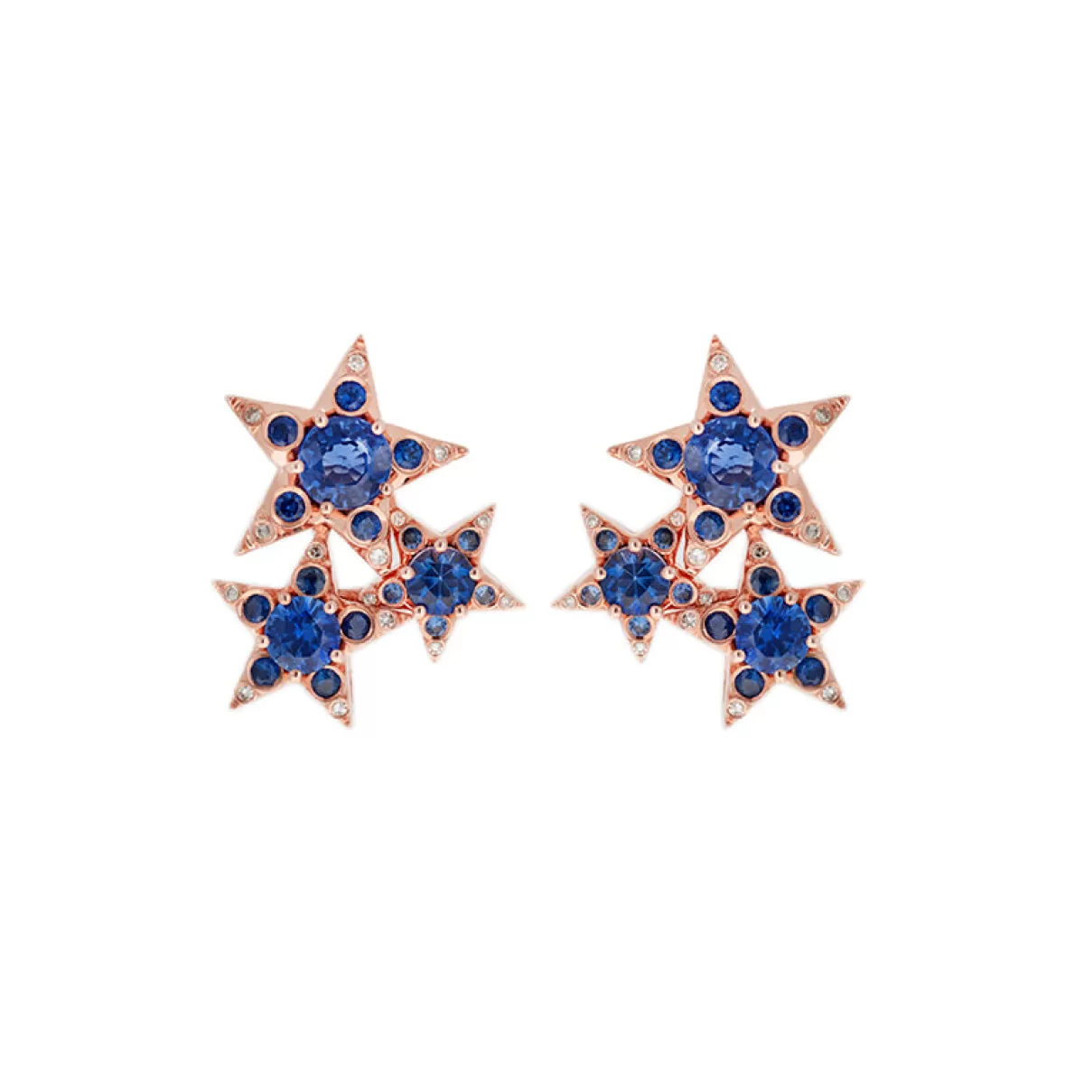 Selim Mouzannar Earrings-Istanbul Earringsblue Sapphires - Diamonds