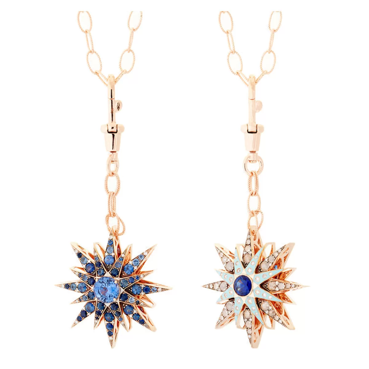Selim Mouzannar Pendants-Istanbul Light Blue Pendantblue Sapphires -Diamonds